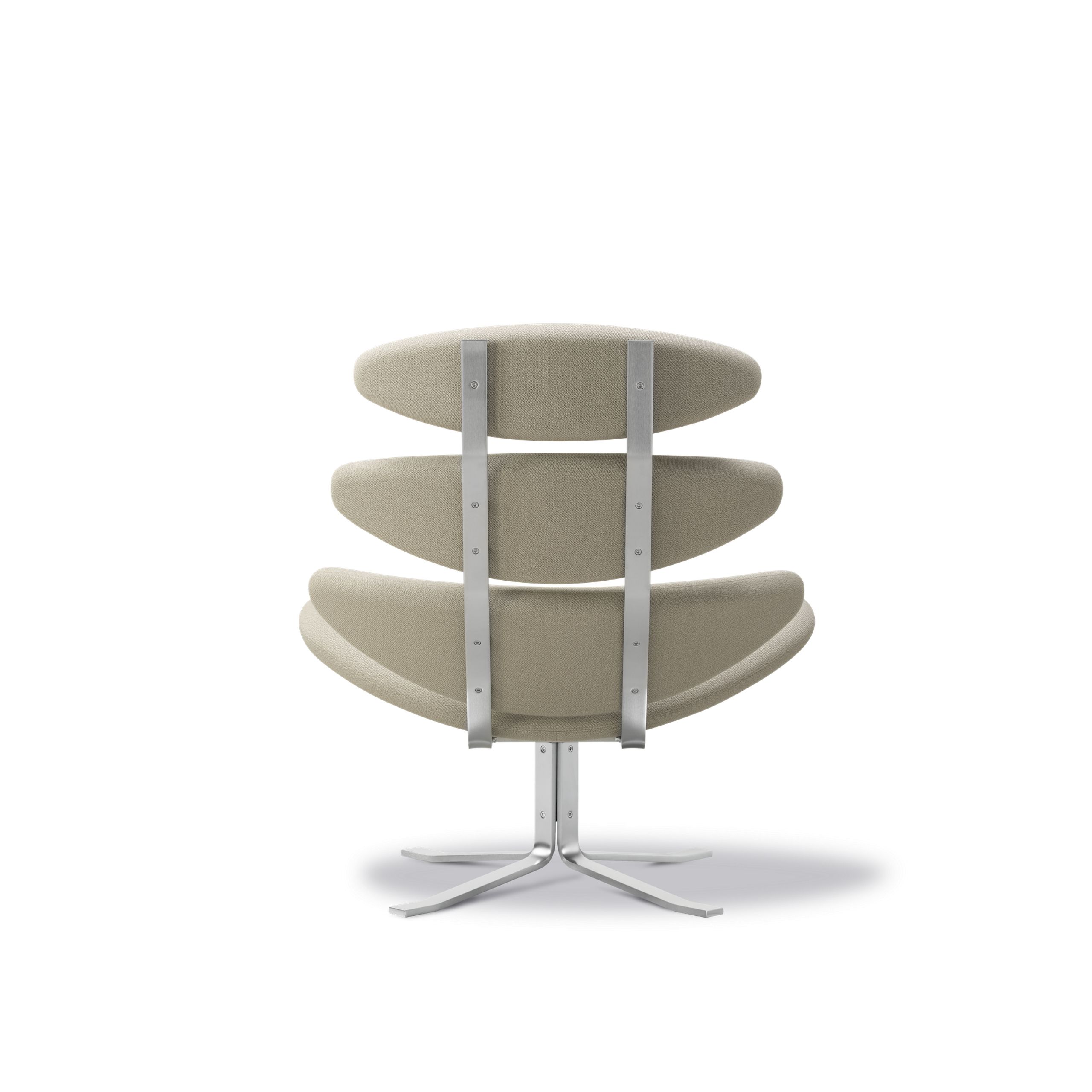 Fredericia Furniture - Armchair - Corona Chair 5000 by By Poul M. Volther - Vidar 222, Brushed Steel