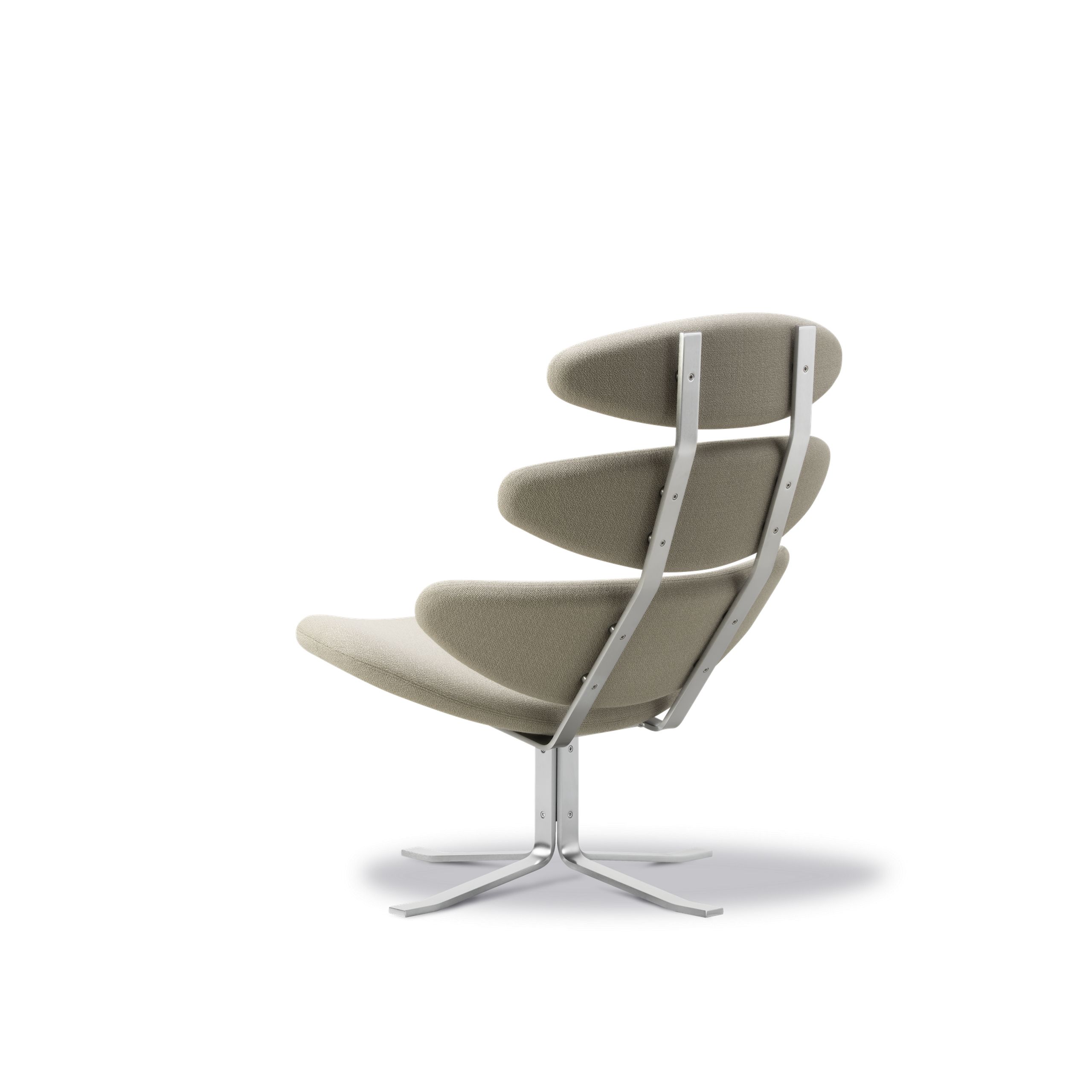 Fredericia Furniture - Armchair - Corona Chair 5000 by By Poul M. Volther - Vidar 222, Brushed Steel