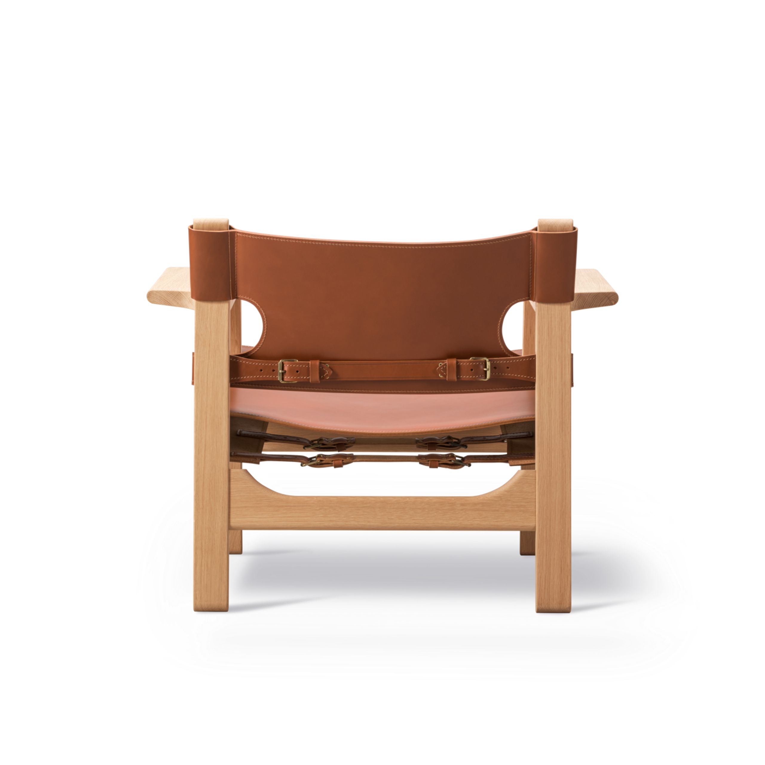 Fredericia Furniture - Armchair - The Spanish Chair 2226 by Børge Mogensen - Light Oiled Oak / Cognac Saddle Leather