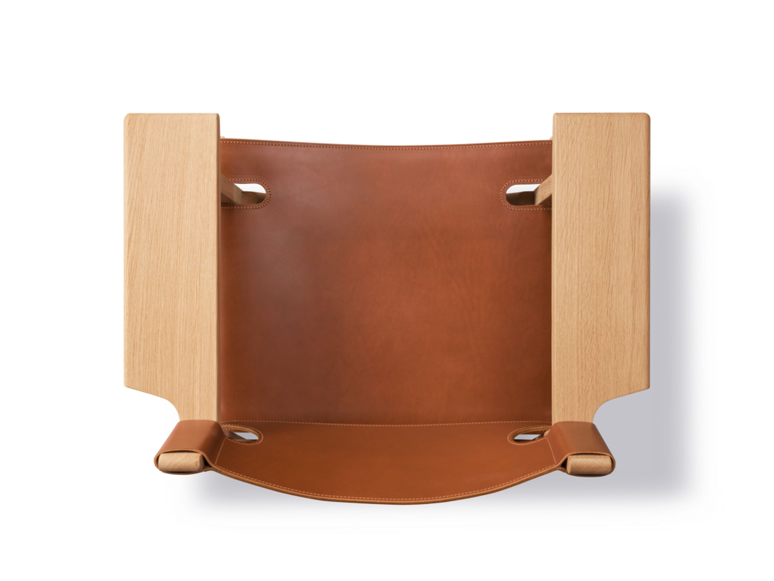 Fredericia Furniture - Armchair - The Spanish Chair 2226 by Børge Mogensen - Light Oiled Oak / Cognac Saddle Leather