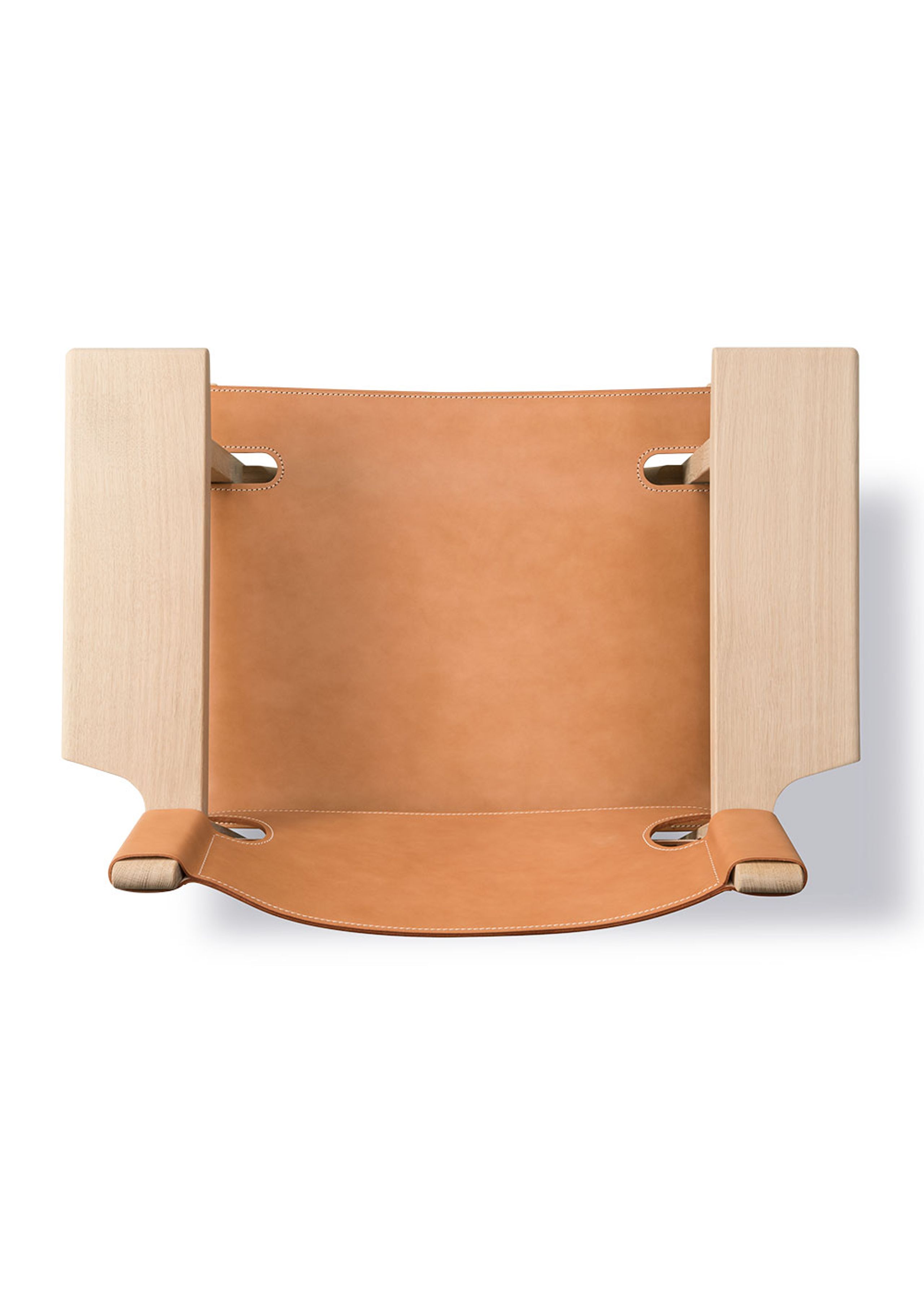 Fredericia Furniture - Lænestol - Den Spanske Stol 2226 by Børge Mogensen - Light Oiled Oak / Vegetable Tanned Natural Saddle Leather