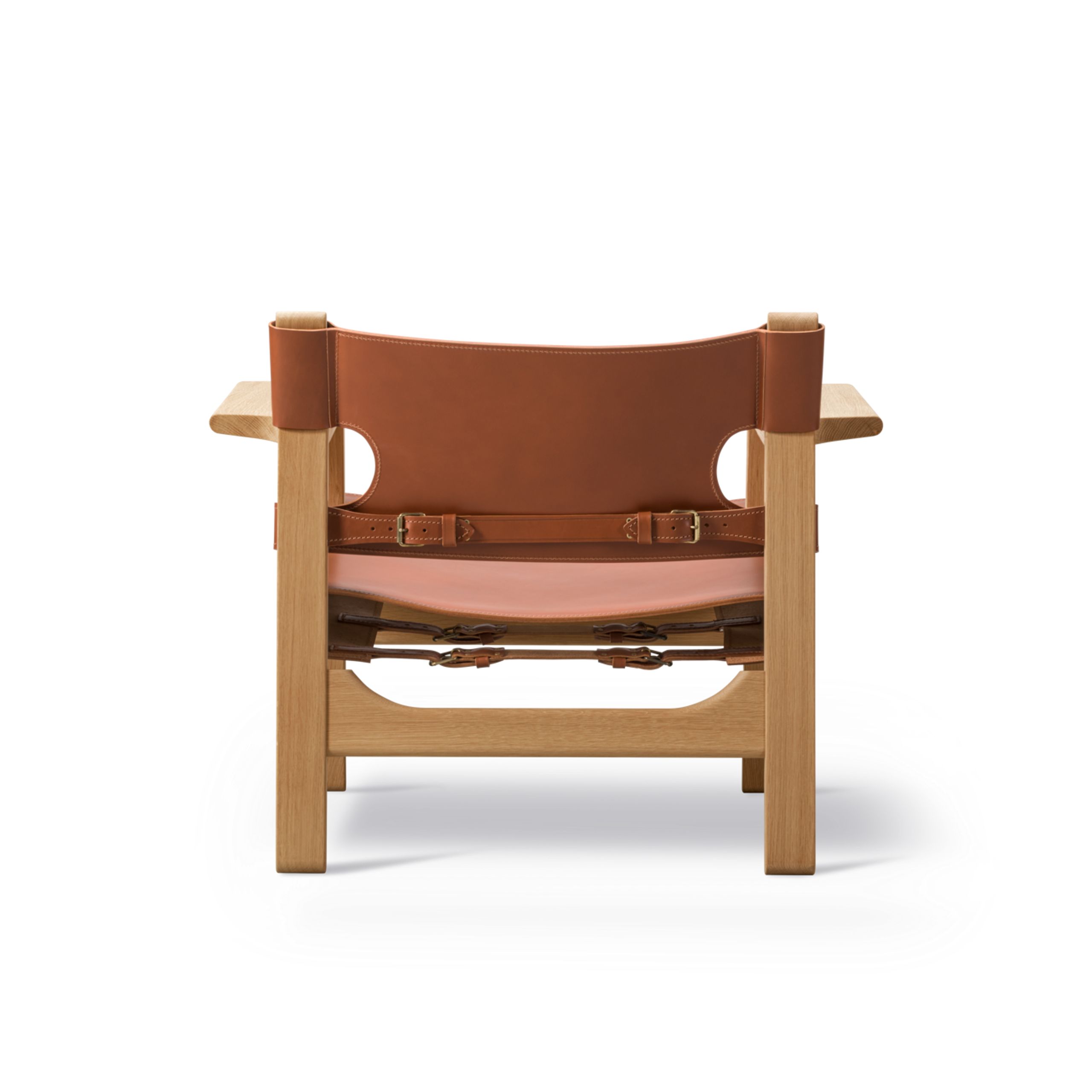 Fredericia Furniture - Lænestol - Den Spanske Stol 2226 by Børge Mogensen - Oiled Oak / Cognac Saddle Leather