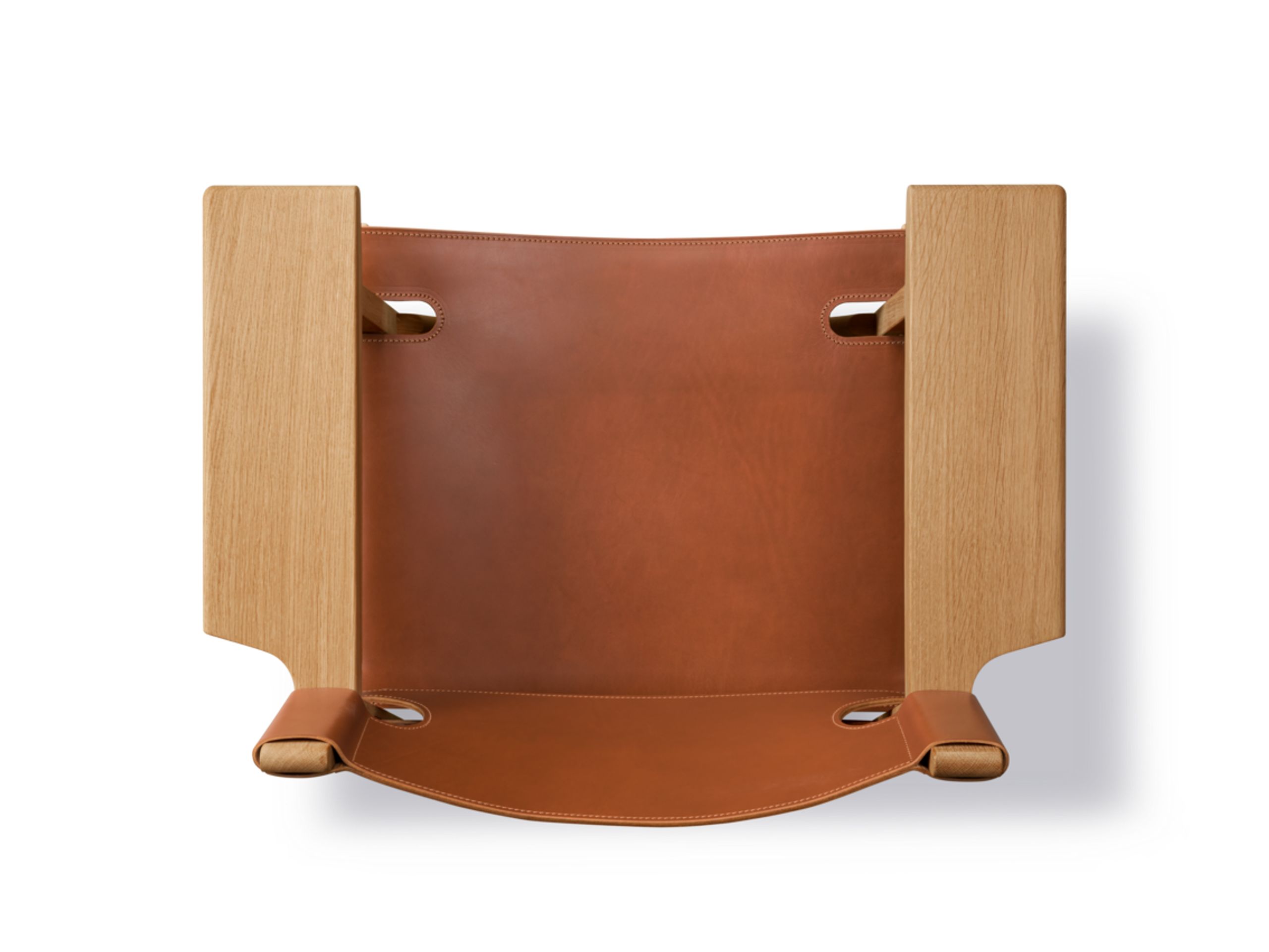 Fredericia Furniture - Lænestol - Den Spanske Stol 2226 by Børge Mogensen - Oiled Oak / Cognac Saddle Leather