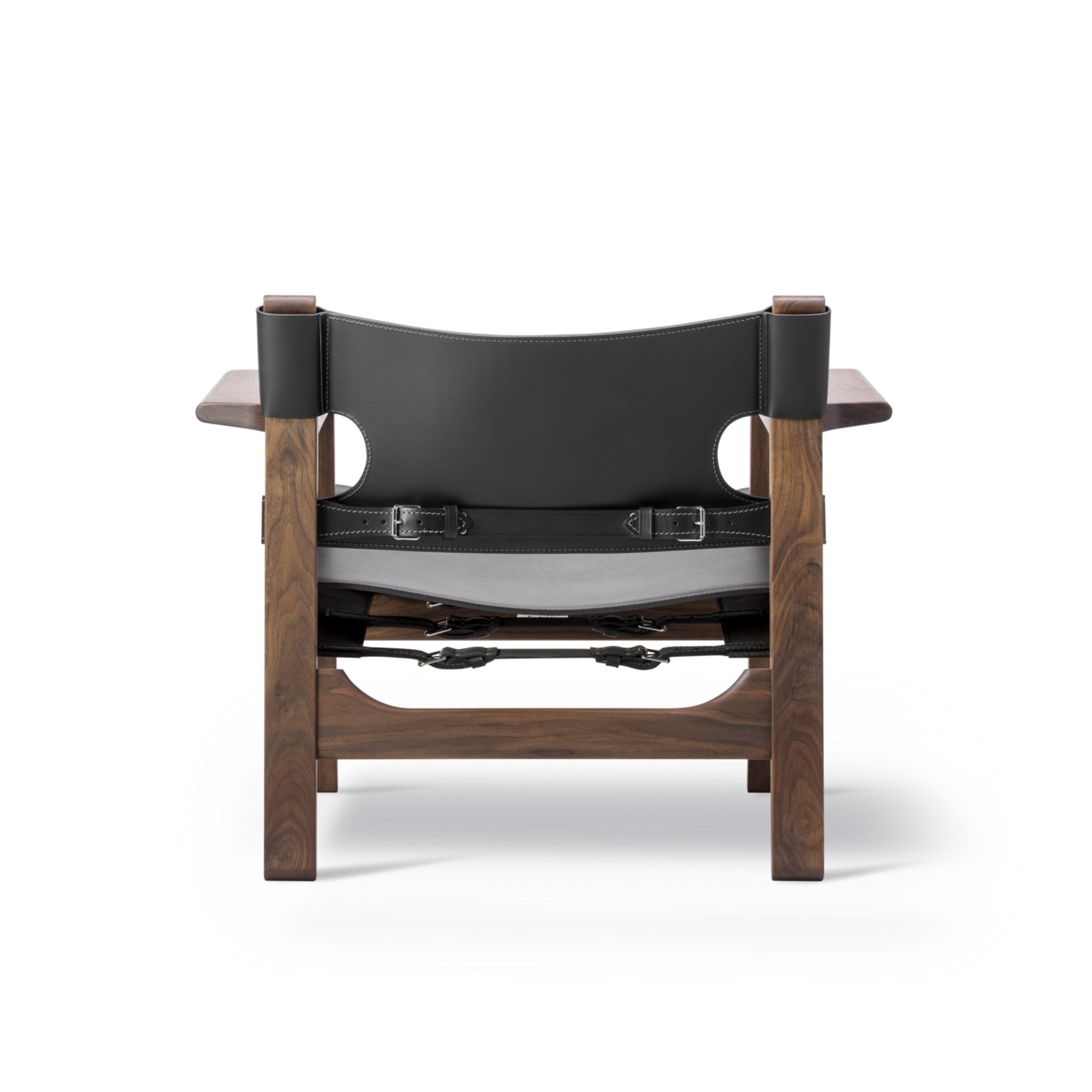 Fredericia Furniture - Armchair - The Spanish Chair 2226 by Børge Mogensen - Oiled Walnut / Black Saddle Leather