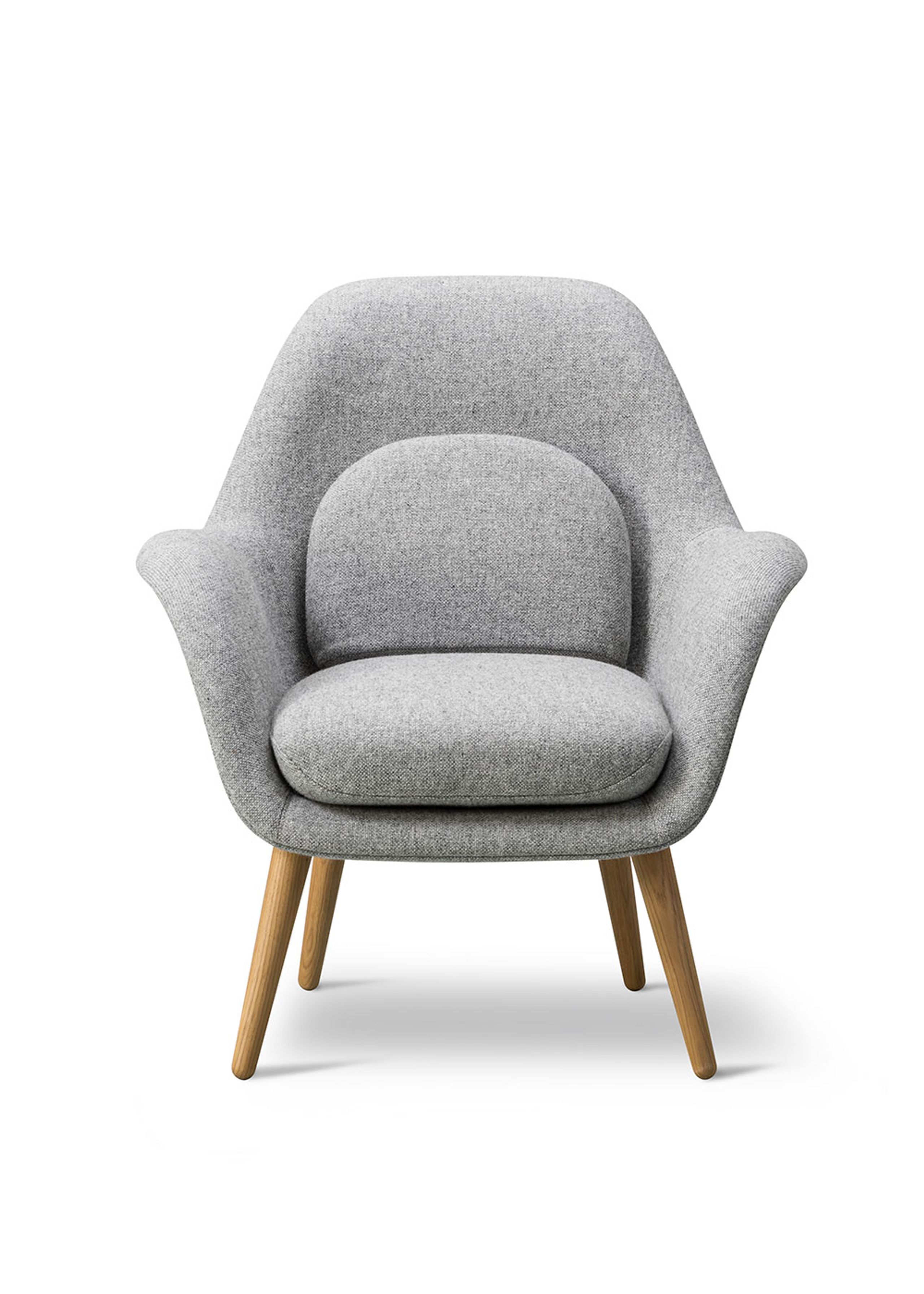 Fredericia Furniture - Armchair - Swoon Lounge Petit Chair 1774 by Space Copenhagen - Hallingdal 130 / Oiled Oak