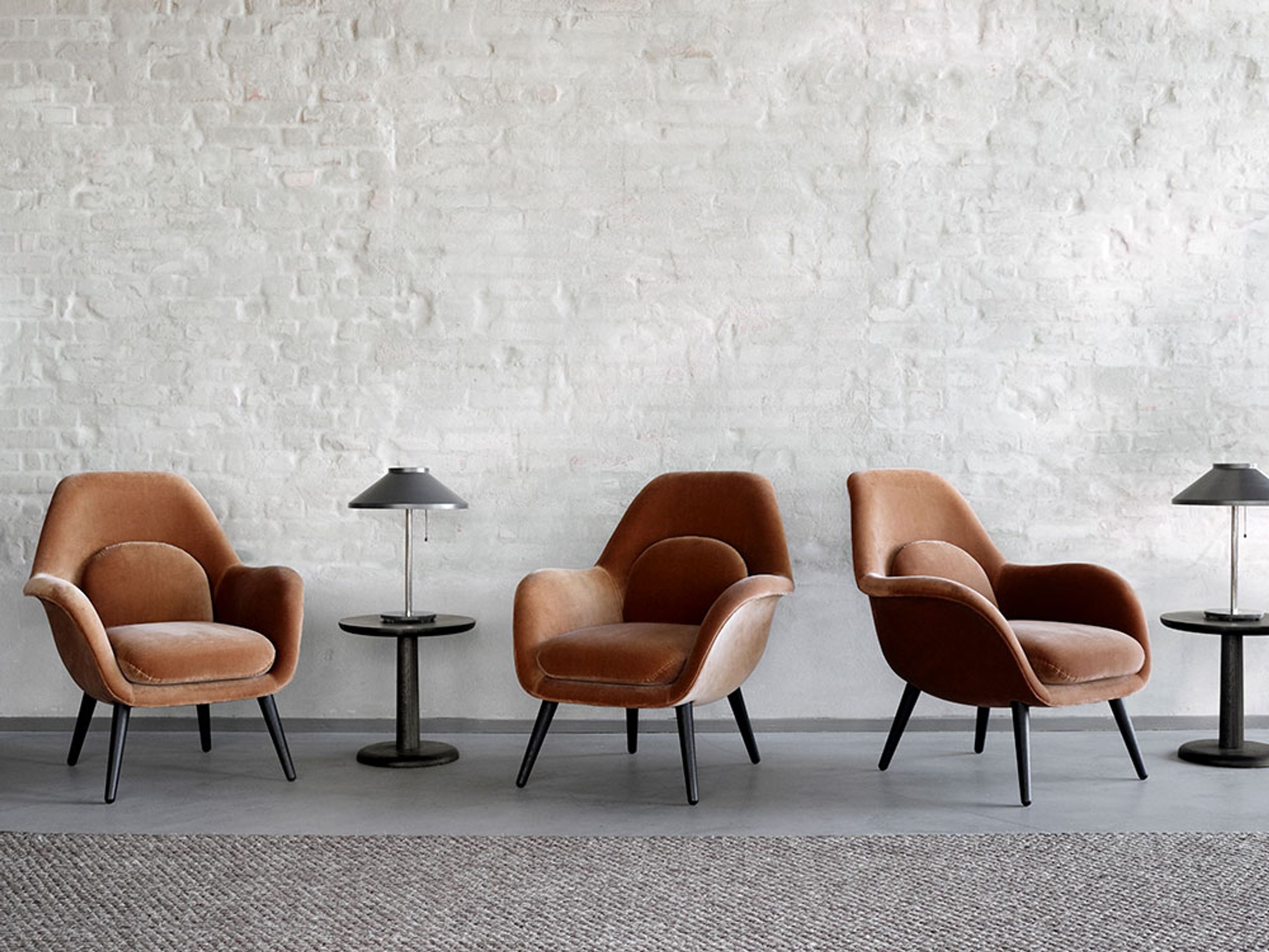 Fredericia Furniture - Armchair - Swoon Lounge Petit Chair 1774 by Space Copenhagen - Hallingdal 130 / Oiled Oak