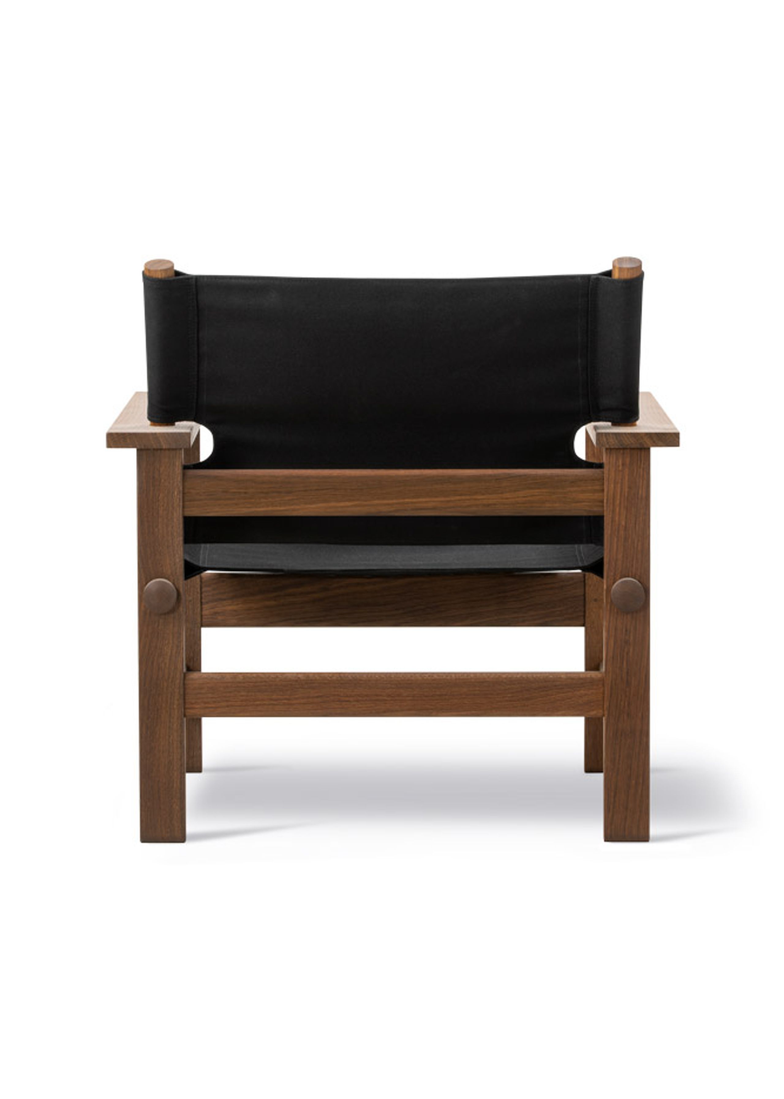 Fredericia Furniture - Armchair - The Canvas Chair 2031 by Børge Mogensen - Black Canvas / Smoked Oak