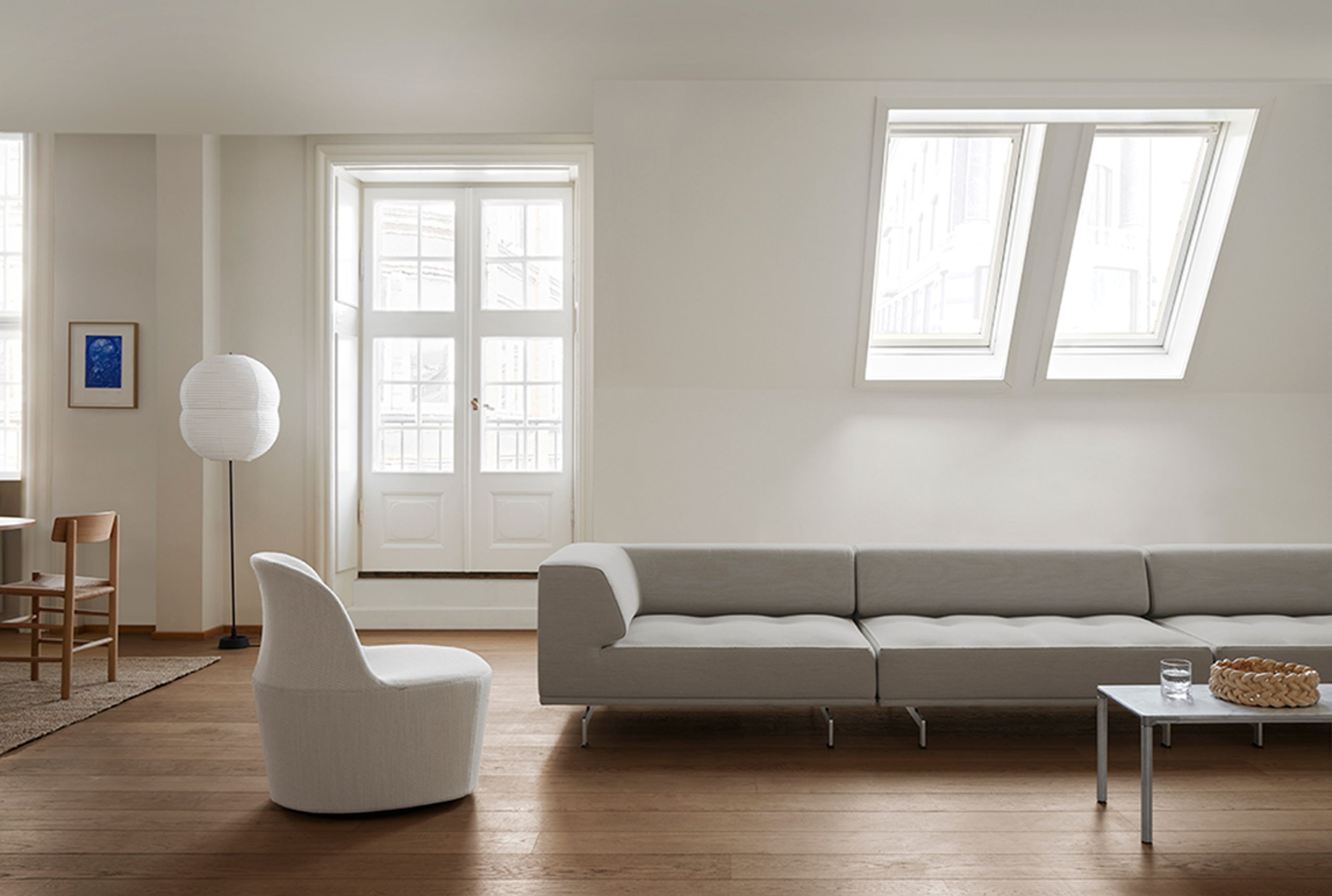 Fredericia Furniture - Loungestol - Gomo Lounge Chair 5721 by Hugo Passos - Grand Mohair 2103