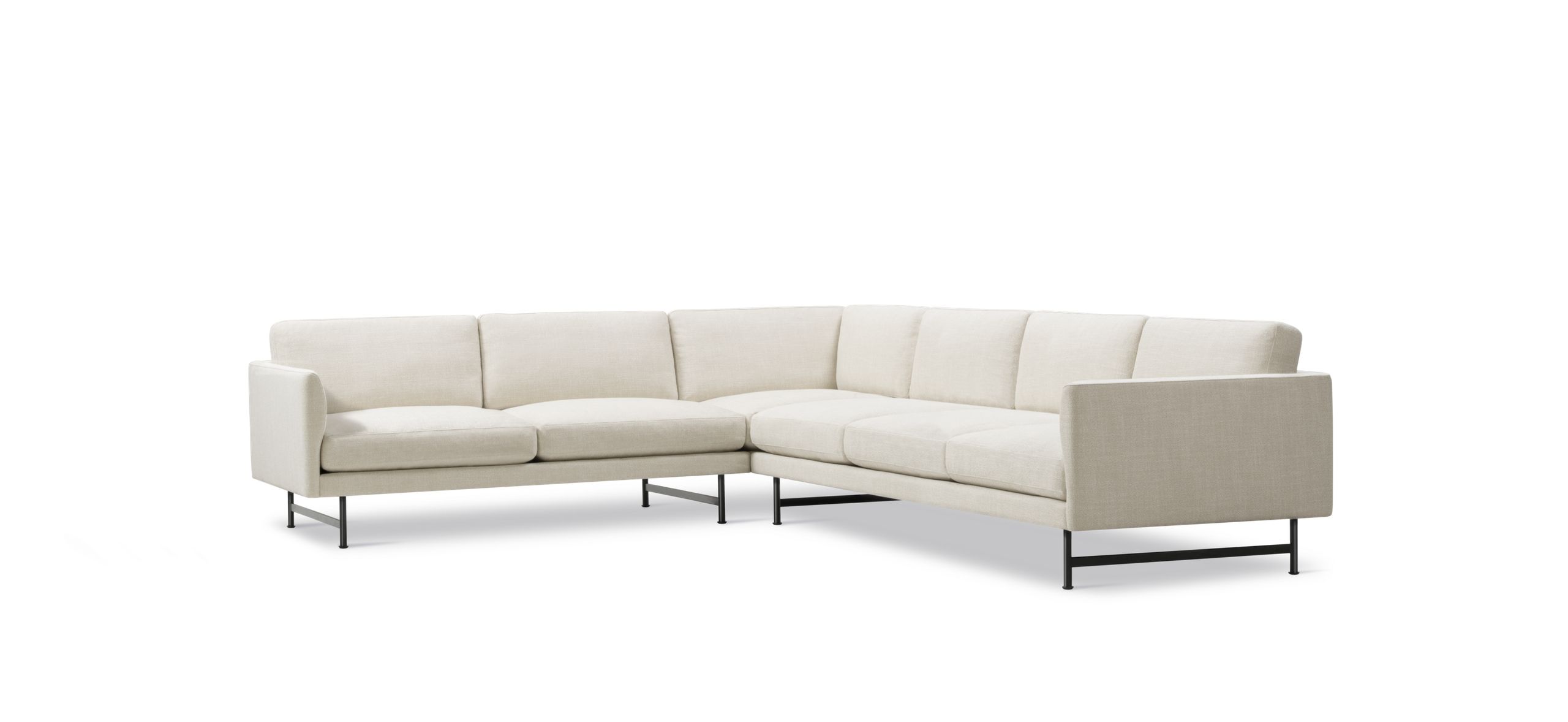 Fredericia Furniture - Modular sofa - Calmo Elements Configuration A 562A - Ecriture 210 / Black Steel