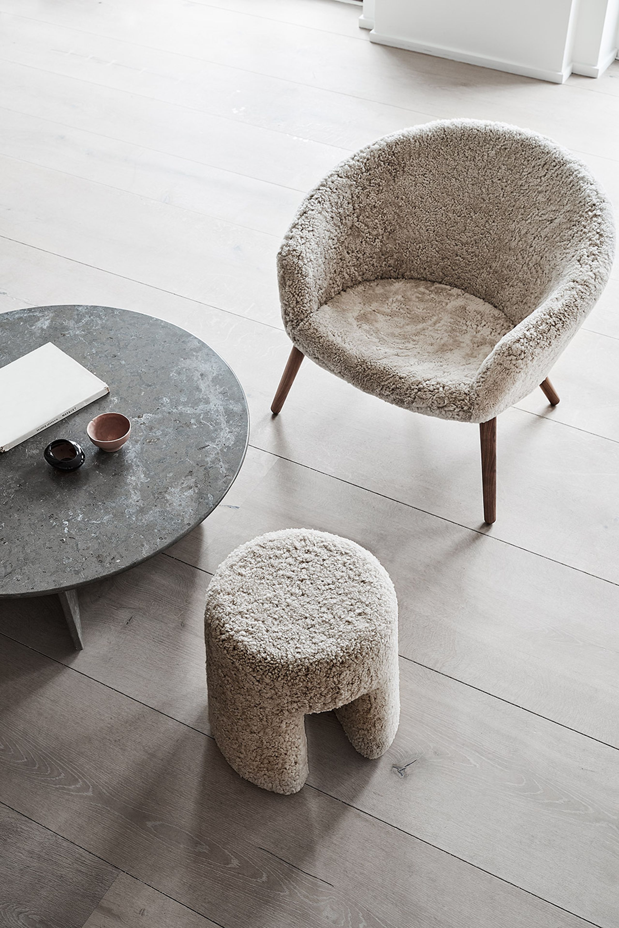 Fredericia Furniture - Pouf - Sequoia Pouf 1756 by Space Copenhagen - Hallingdal 110