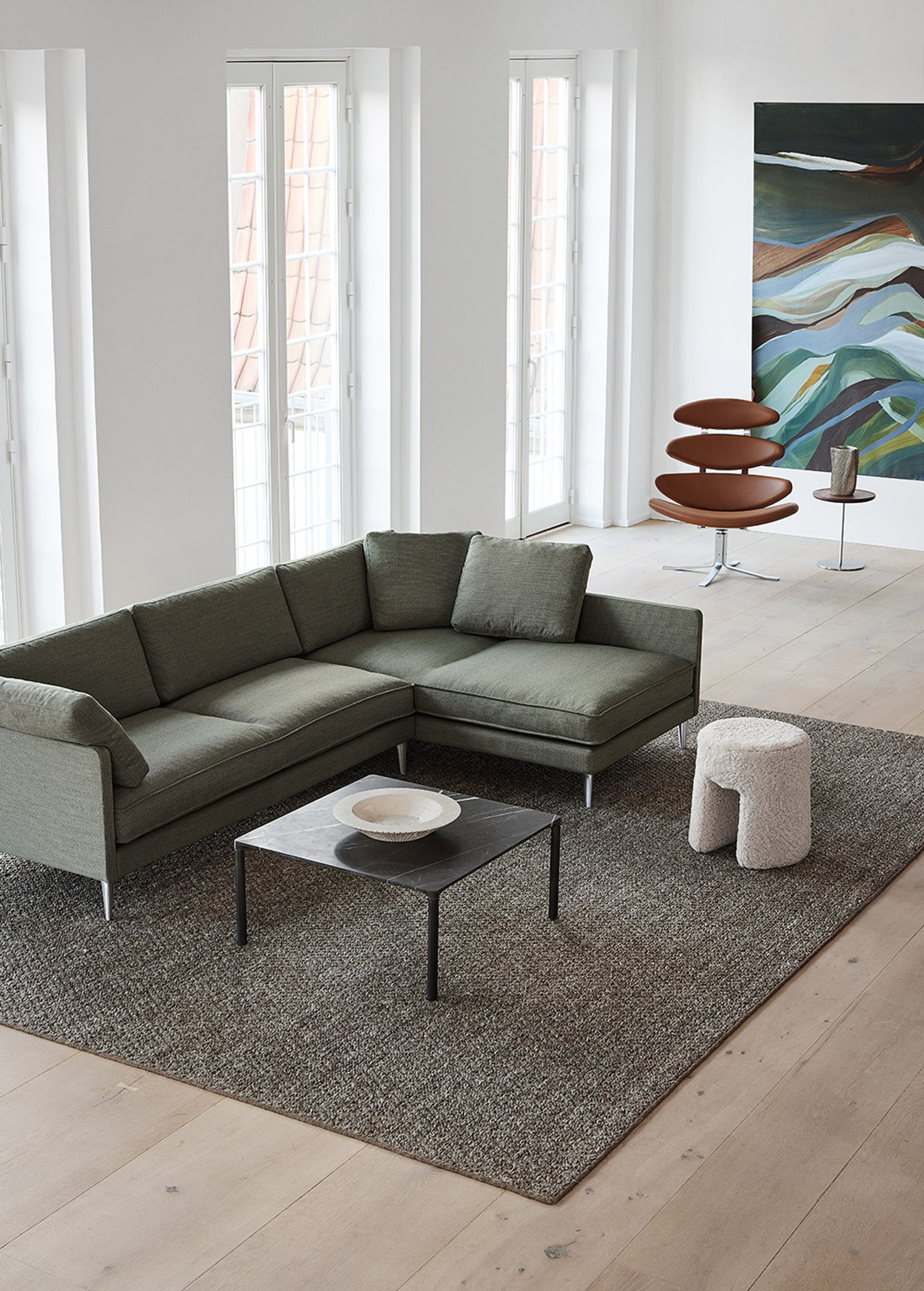 Fredericia Furniture - Pouf - Sequoia Pouf 1756 by Space Copenhagen - Hallingdal 110