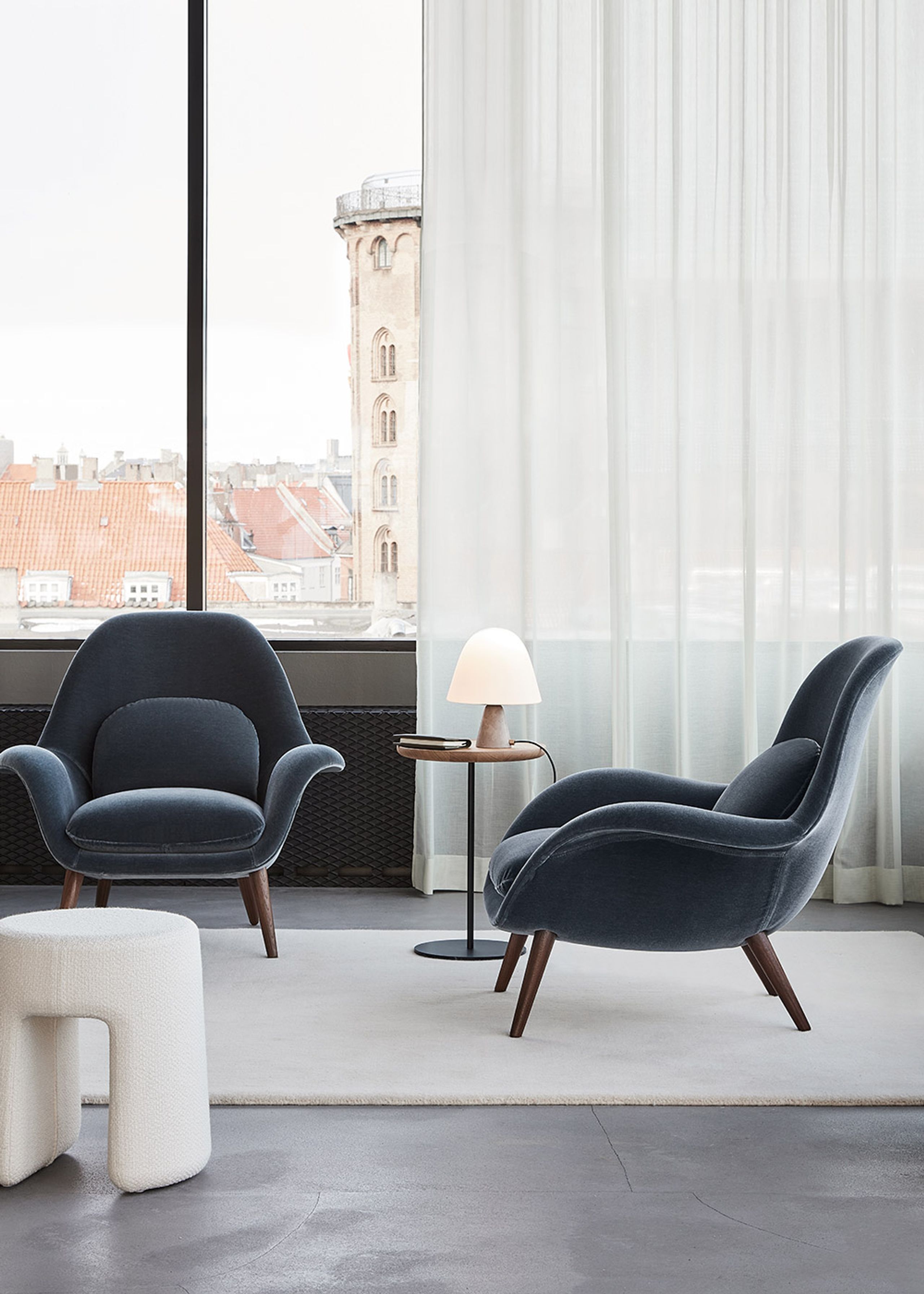 Fredericia Furniture - Pouf - Sequoia Pouf 1756 by Space Copenhagen - Hallingdal 110