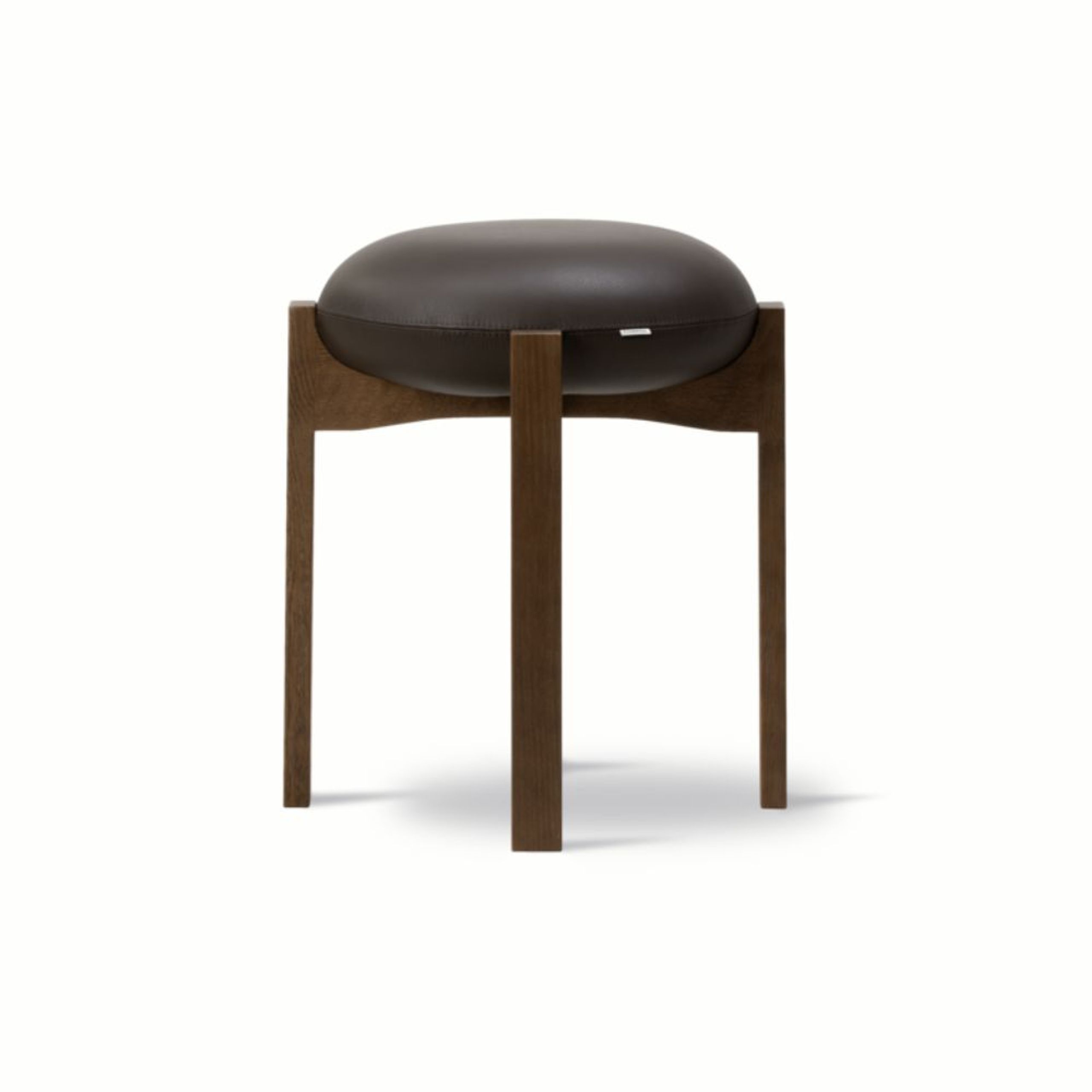 Fredericia Furniture - Stool - Pioneer Stool 6830 / By Maria Bruun - Primo 86-1 Dark Brown / Smoked Oak Stained