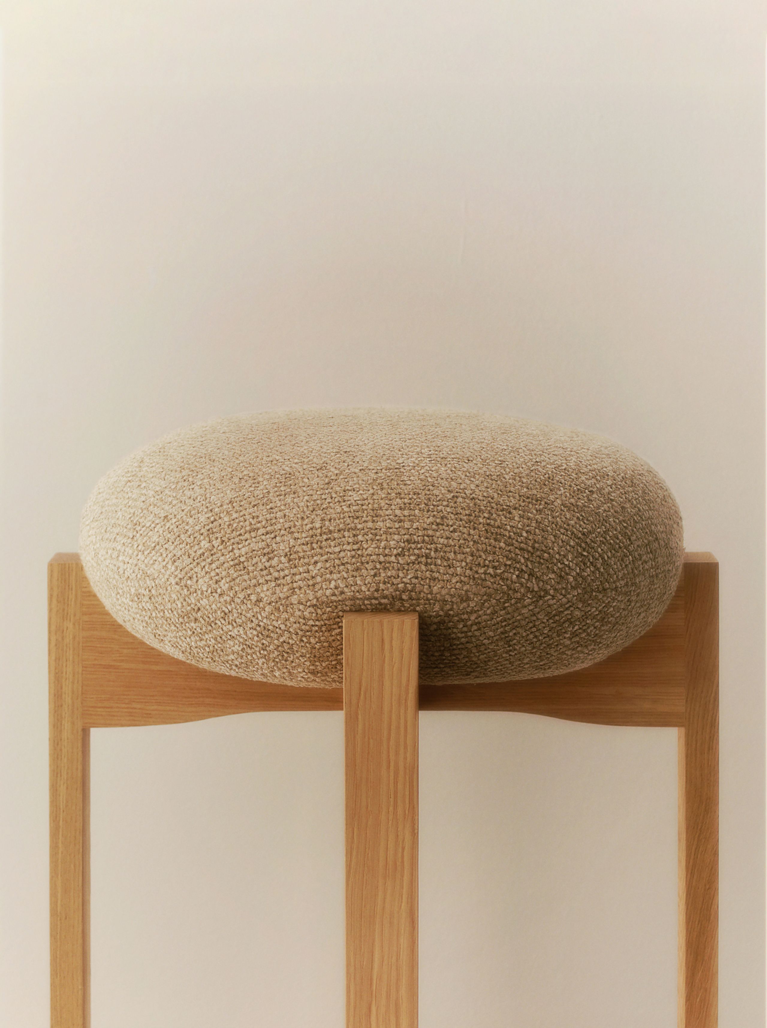 Fredericia Furniture - Stool - Pioneer Stool 6830 / By Maria Bruun - Primo 86-1 Dark Brown / Smoked Oak Stained