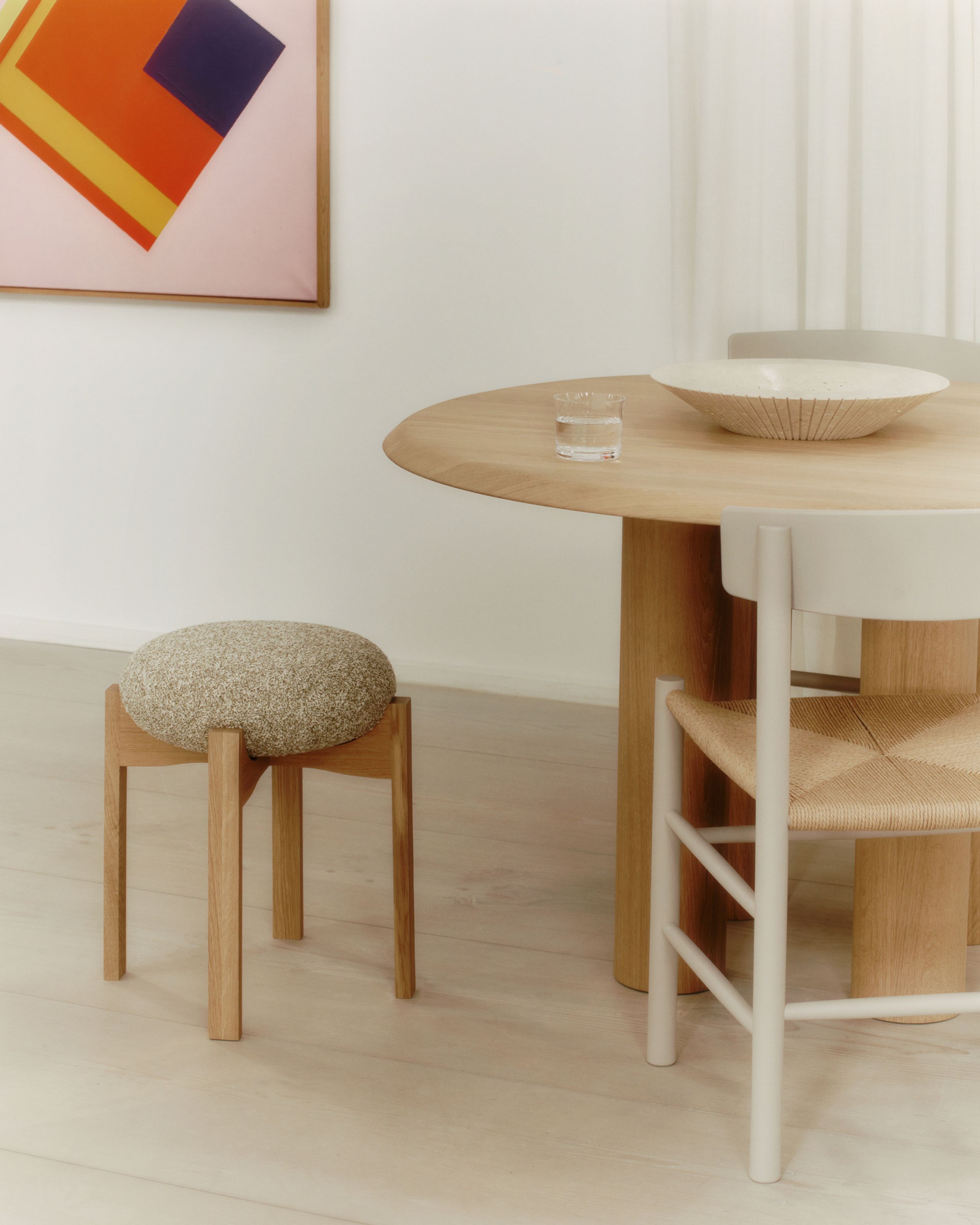 Fredericia Furniture - Stool - Pioneer Stool 6830 / By Maria Bruun - Primo 86-1 Dark Brown / Smoked Oak Stained