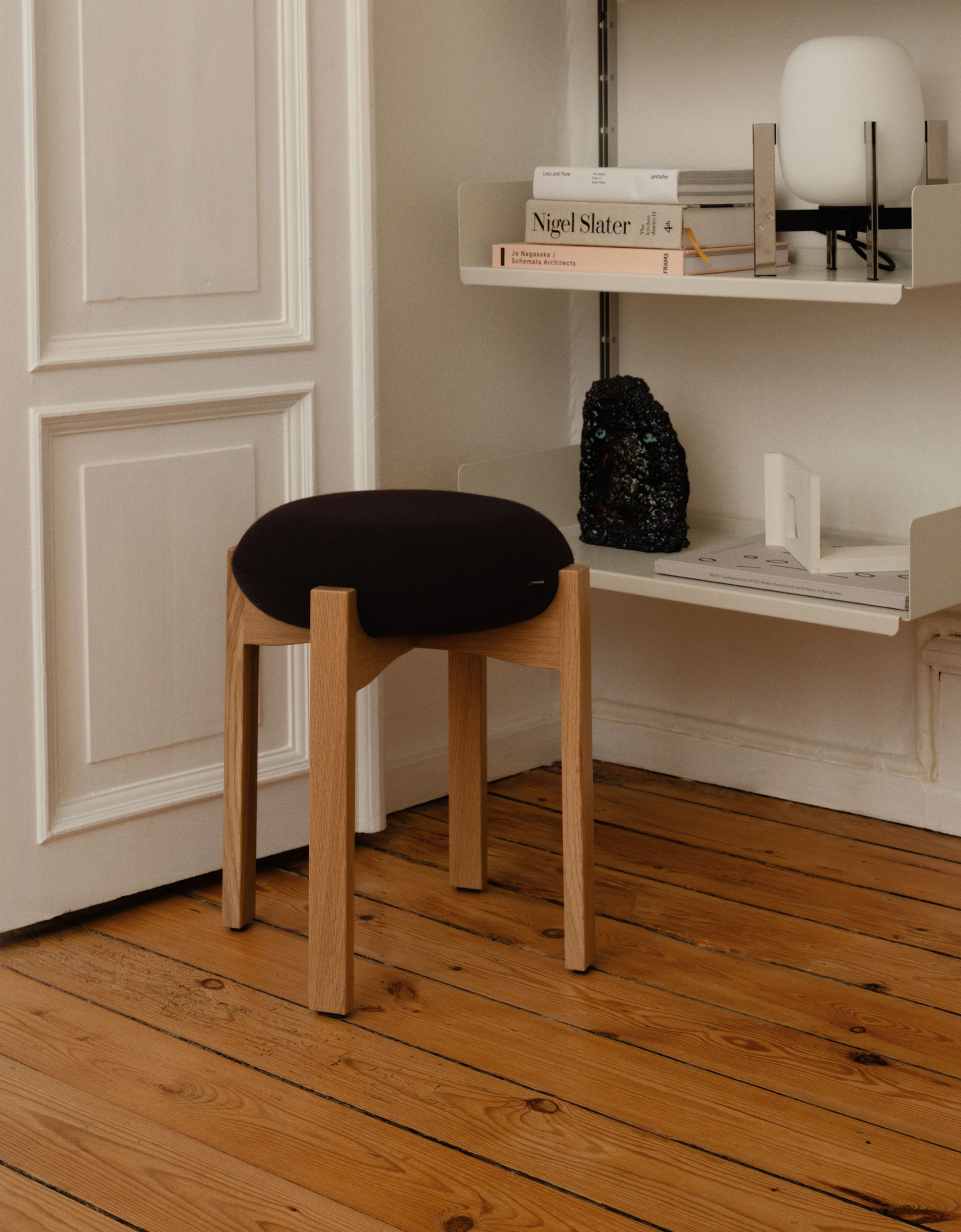 Fredericia Furniture - Stool - Pioneer Stool 6830 / By Maria Bruun - Primo 86-1 Dark Brown / Smoked Oak Stained