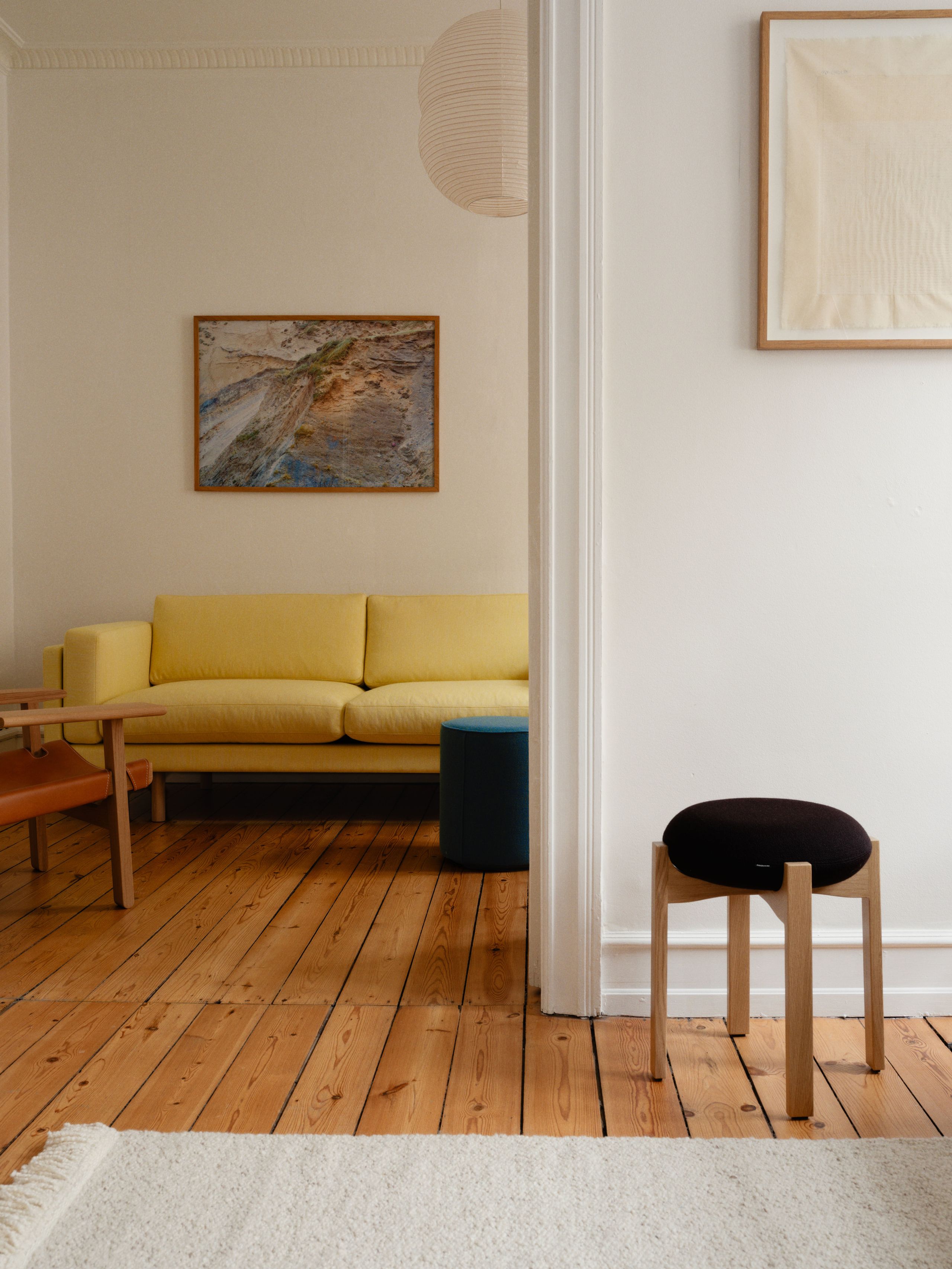 Fredericia Furniture - Stool - Pioneer Stool 6830 / By Maria Bruun - Primo 86-1 Dark Brown / Smoked Oak Stained