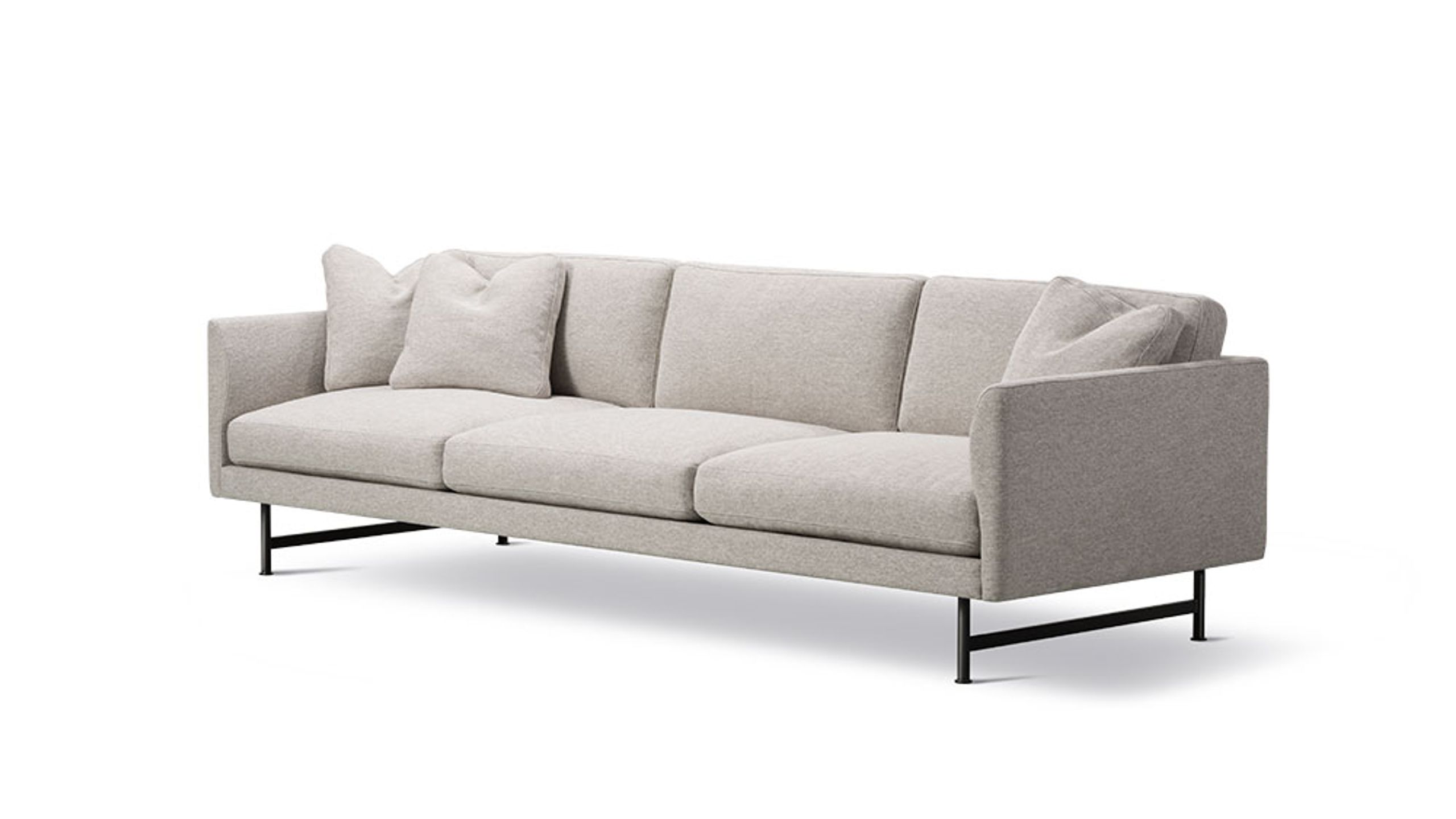 Fredericia Furniture - Couch - Calmo Sofa 80 5623 by Hugo Passos - Clay 12 / Black