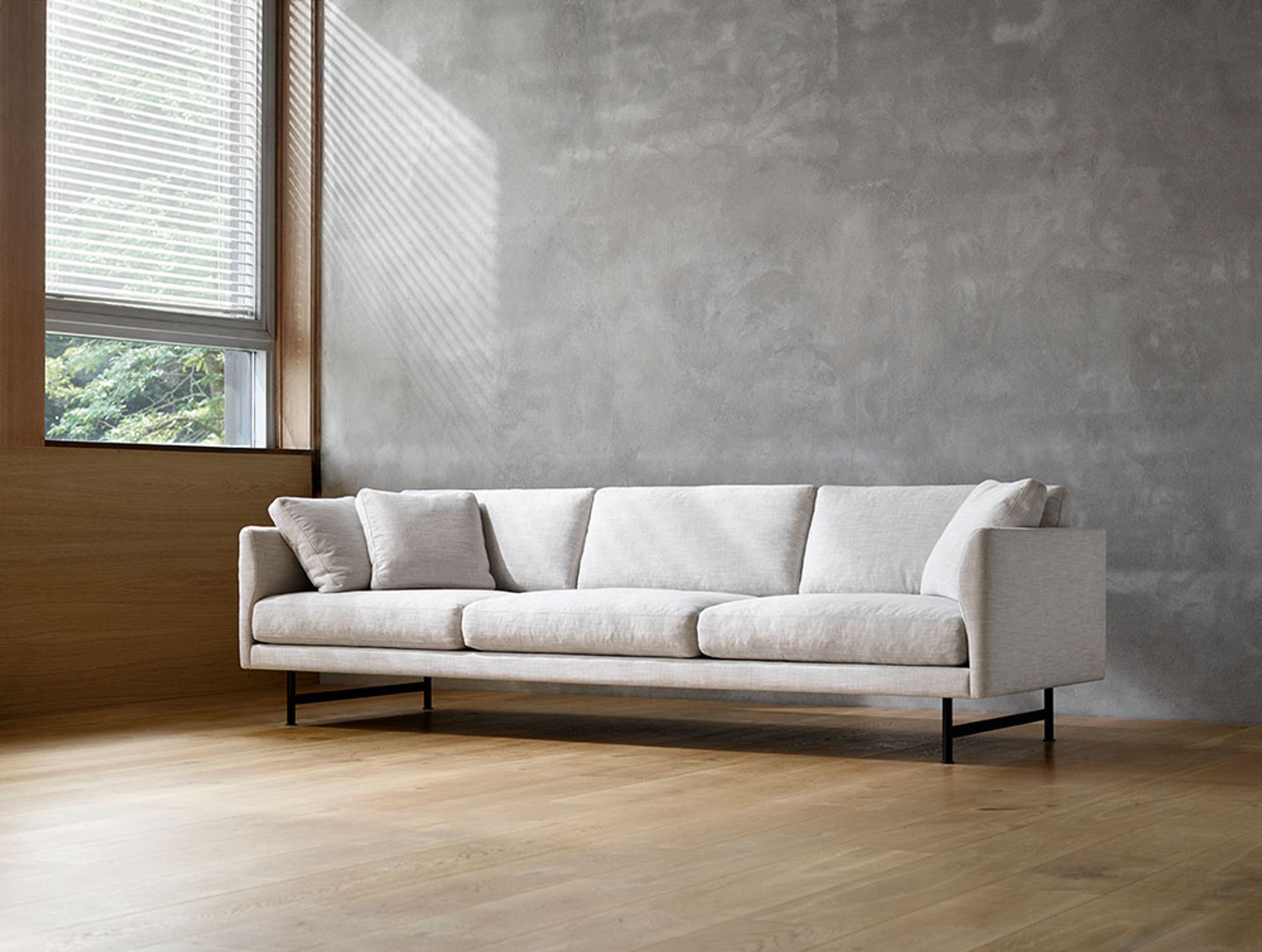 Fredericia Furniture - Couch - Calmo Sofa 80 5623 by Hugo Passos - Sunniva 173 / Black