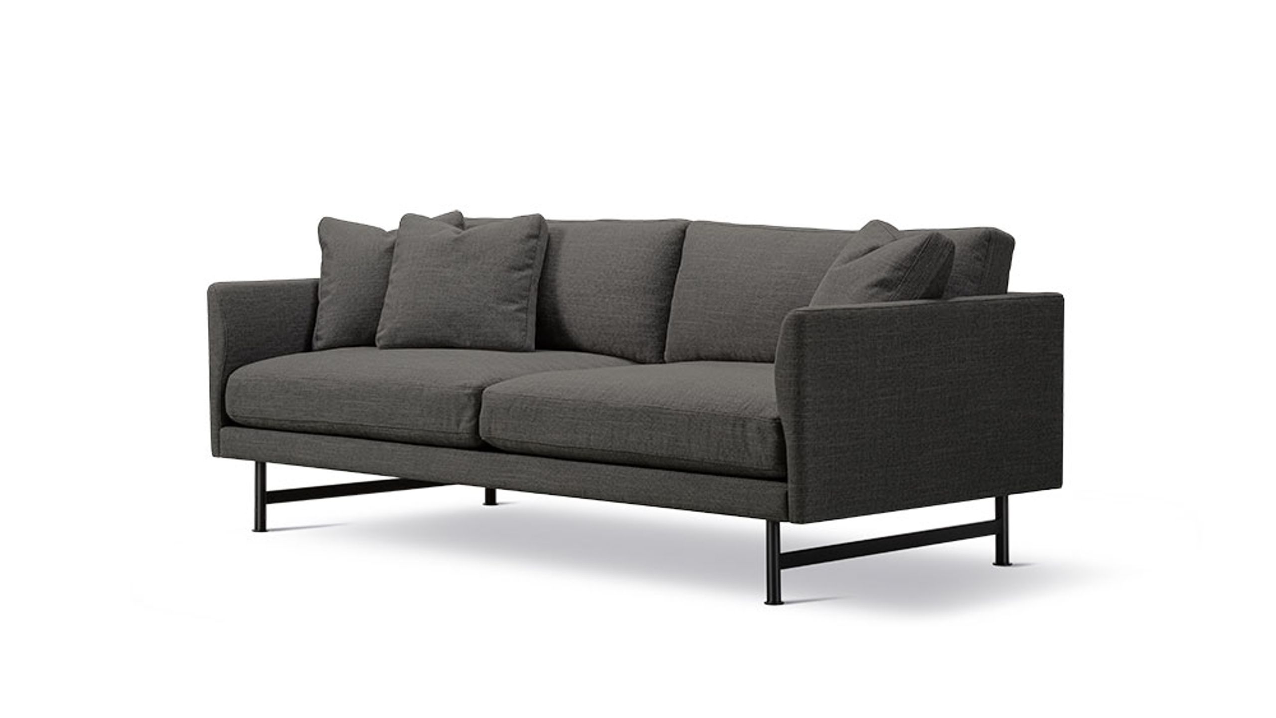 Fredericia Furniture - Couch - Calmo Sofa 95 5652 by Hugo Passos - Sunniva 173 / Black