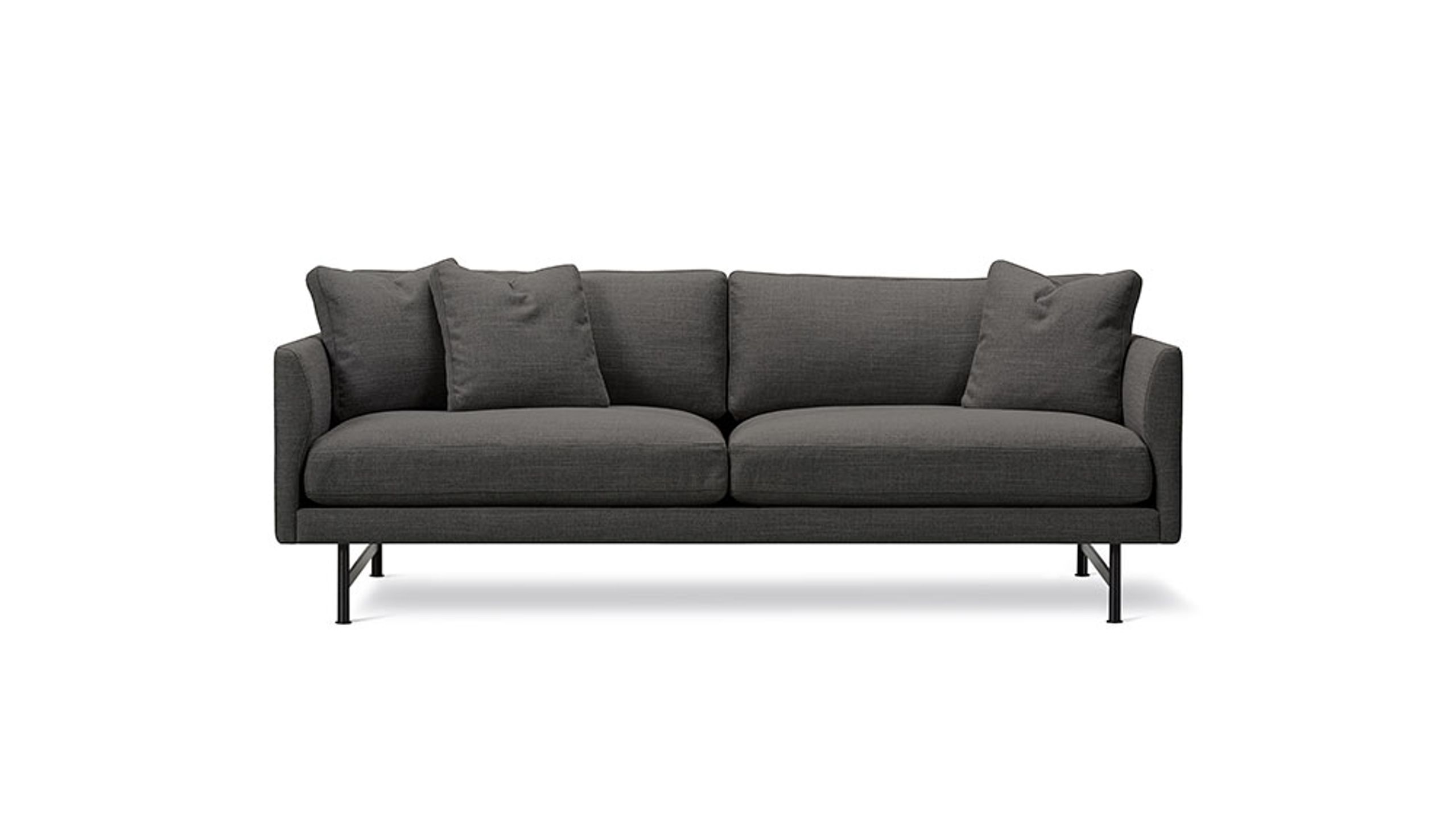 Fredericia Furniture - Couch - Calmo Sofa 95 5652 by Hugo Passos - Sunniva 173 / Black