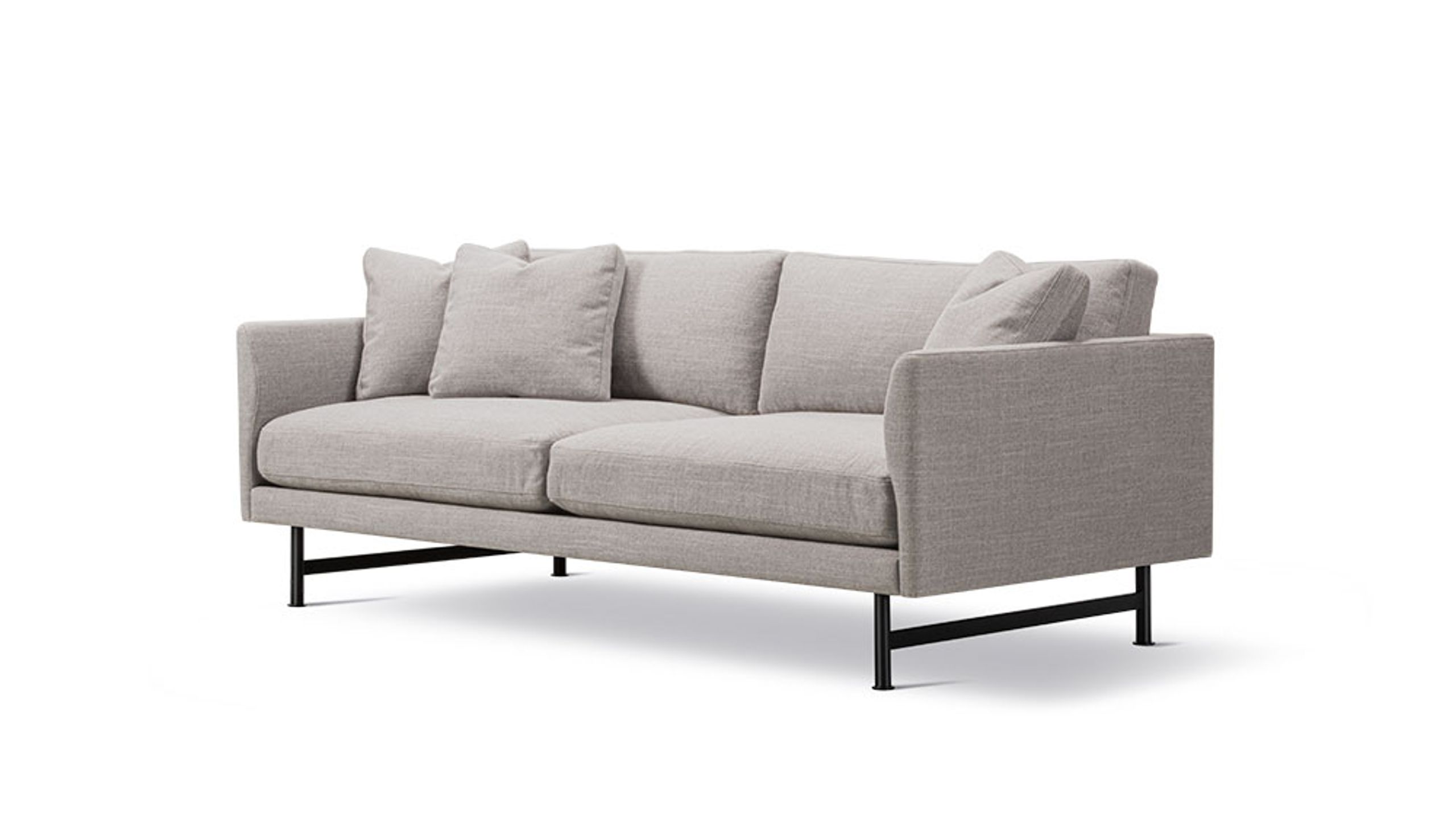 Fredericia Furniture - Couch - Calmo Sofa 95 5652 by Hugo Passos - Sunniva 717 / Black