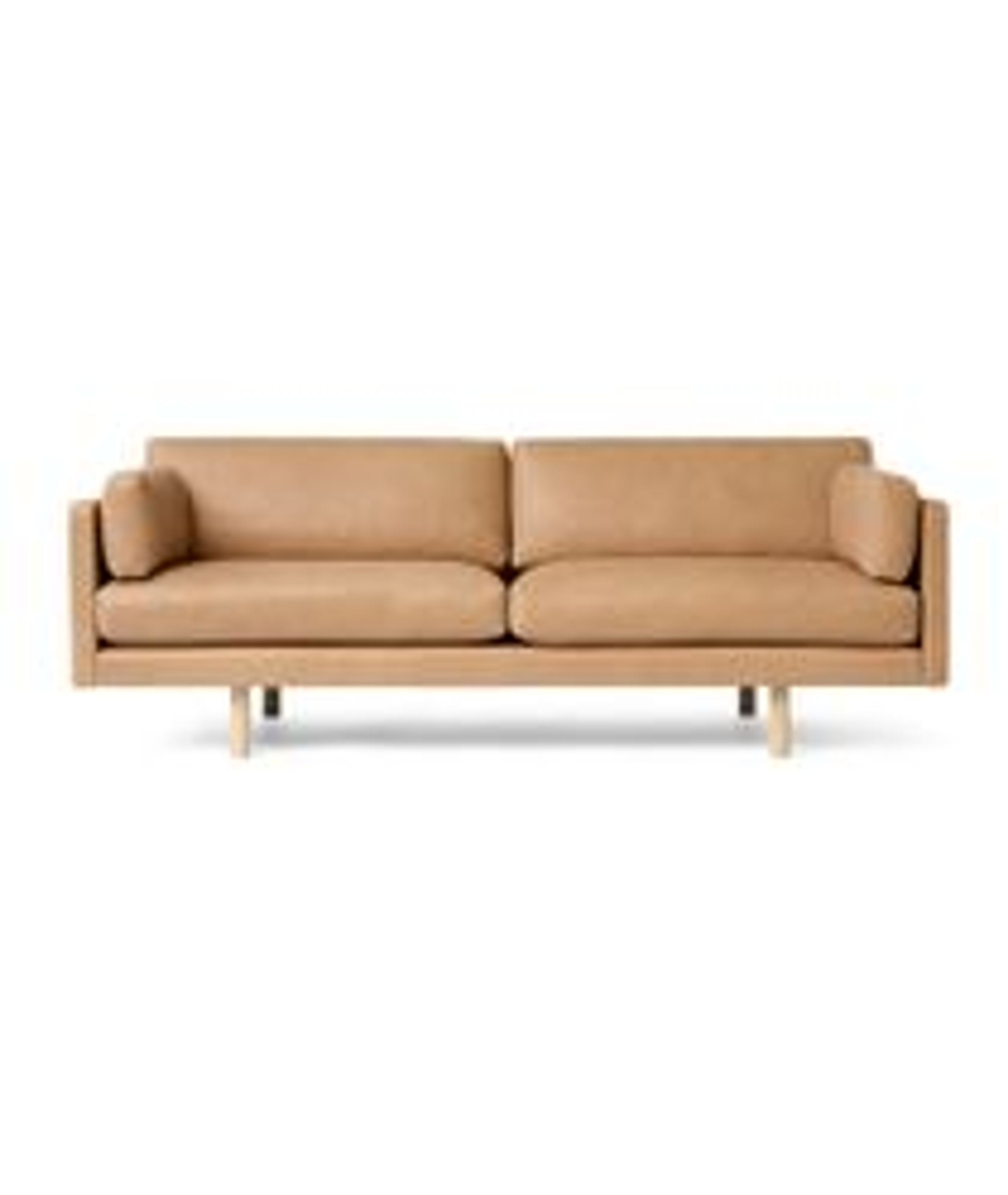 Fredericia Furniture - Kanapa - EJ220 2-seater Sofa 2052 by Erik Jørgensen - Max 91 Nutshell / Soaped Oak