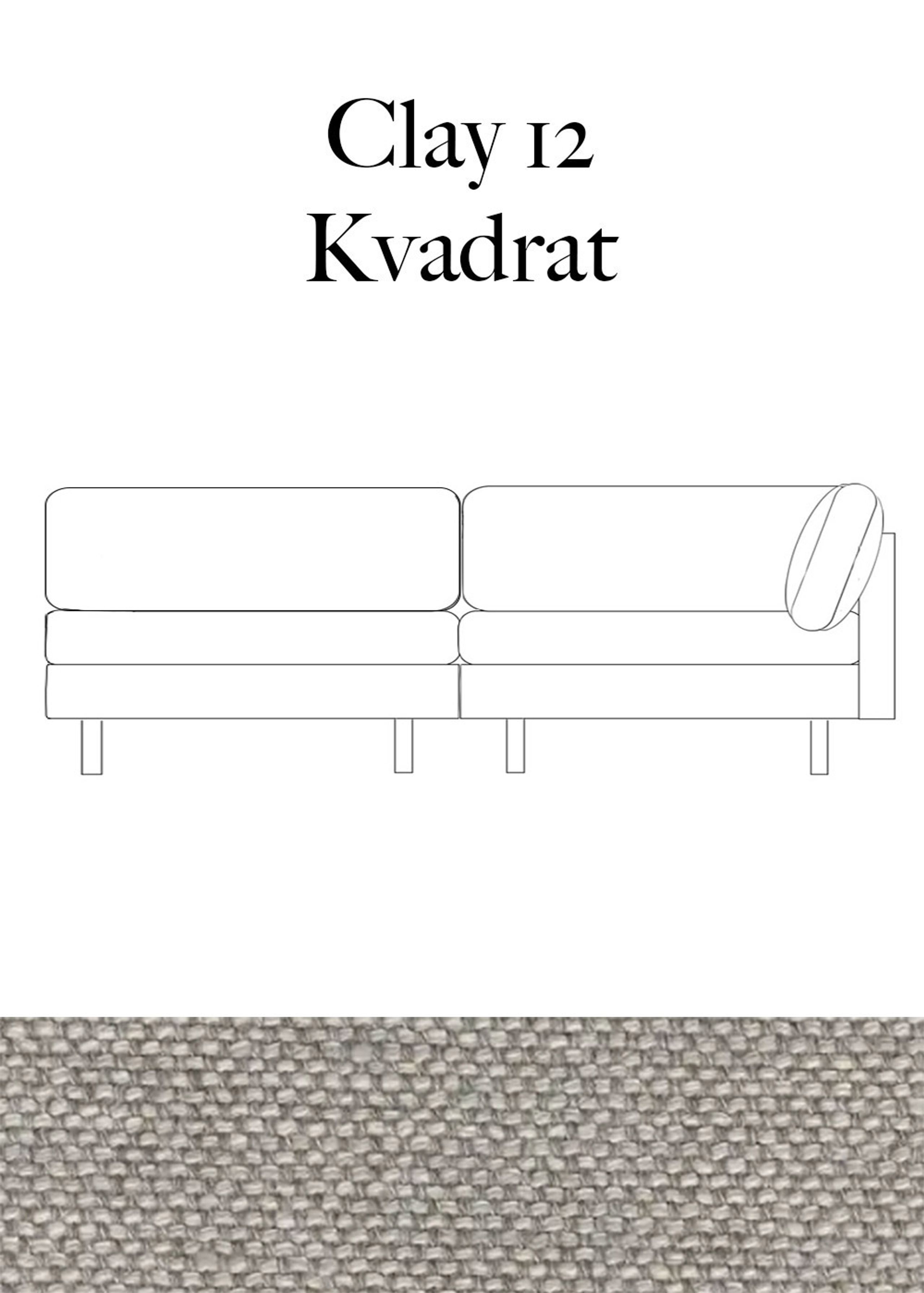 Fredericia Furniture - Sofa - EJ220 Elements 2-seater 2057 by Erik Jørgensen - Clay 12 / Brushed Chrome