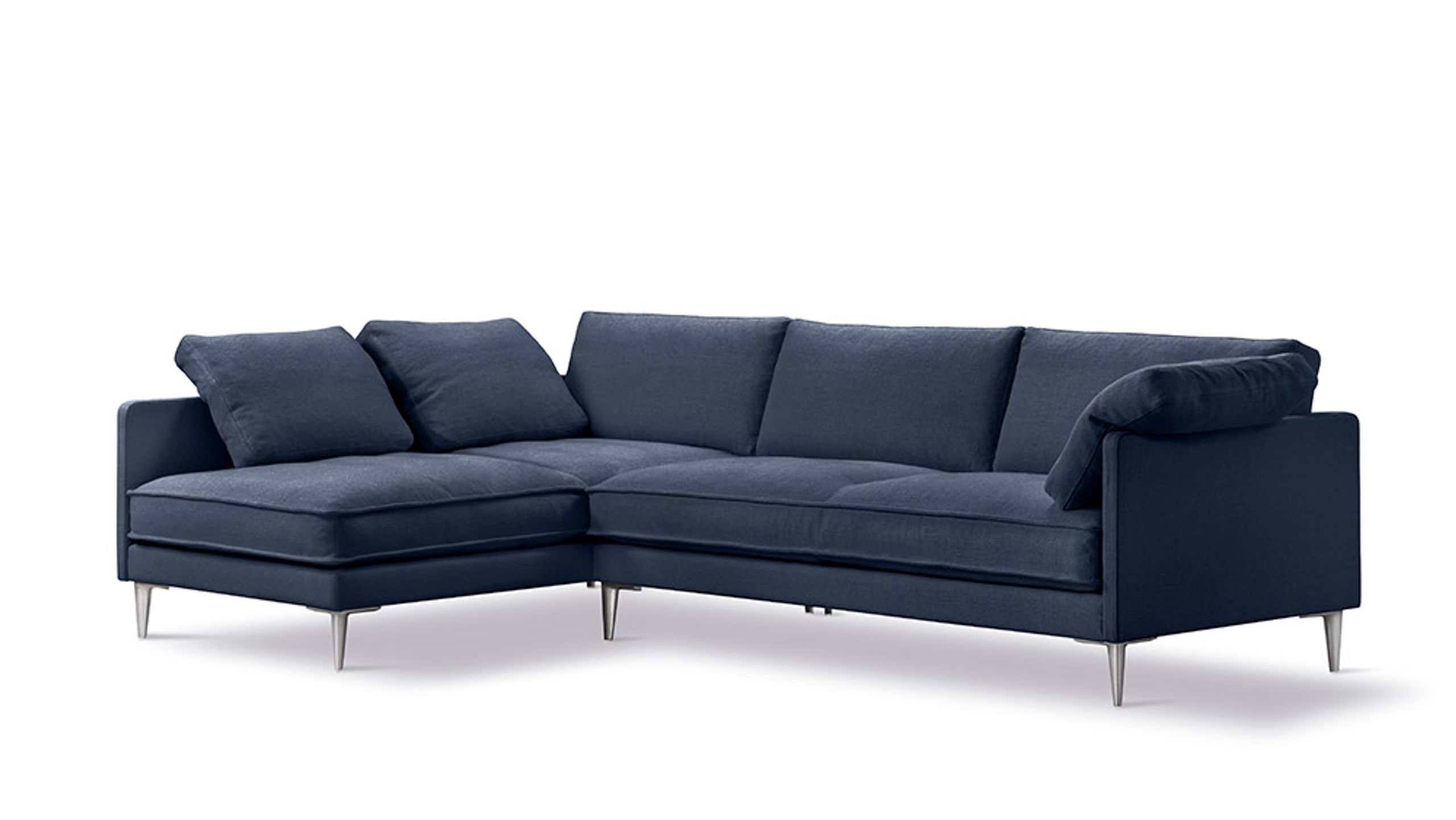 Fredericia Furniture - Couch - EJ295 Chaise Sofa 2945 by Erik Jørgensen Studio - Anta 888/Chrome