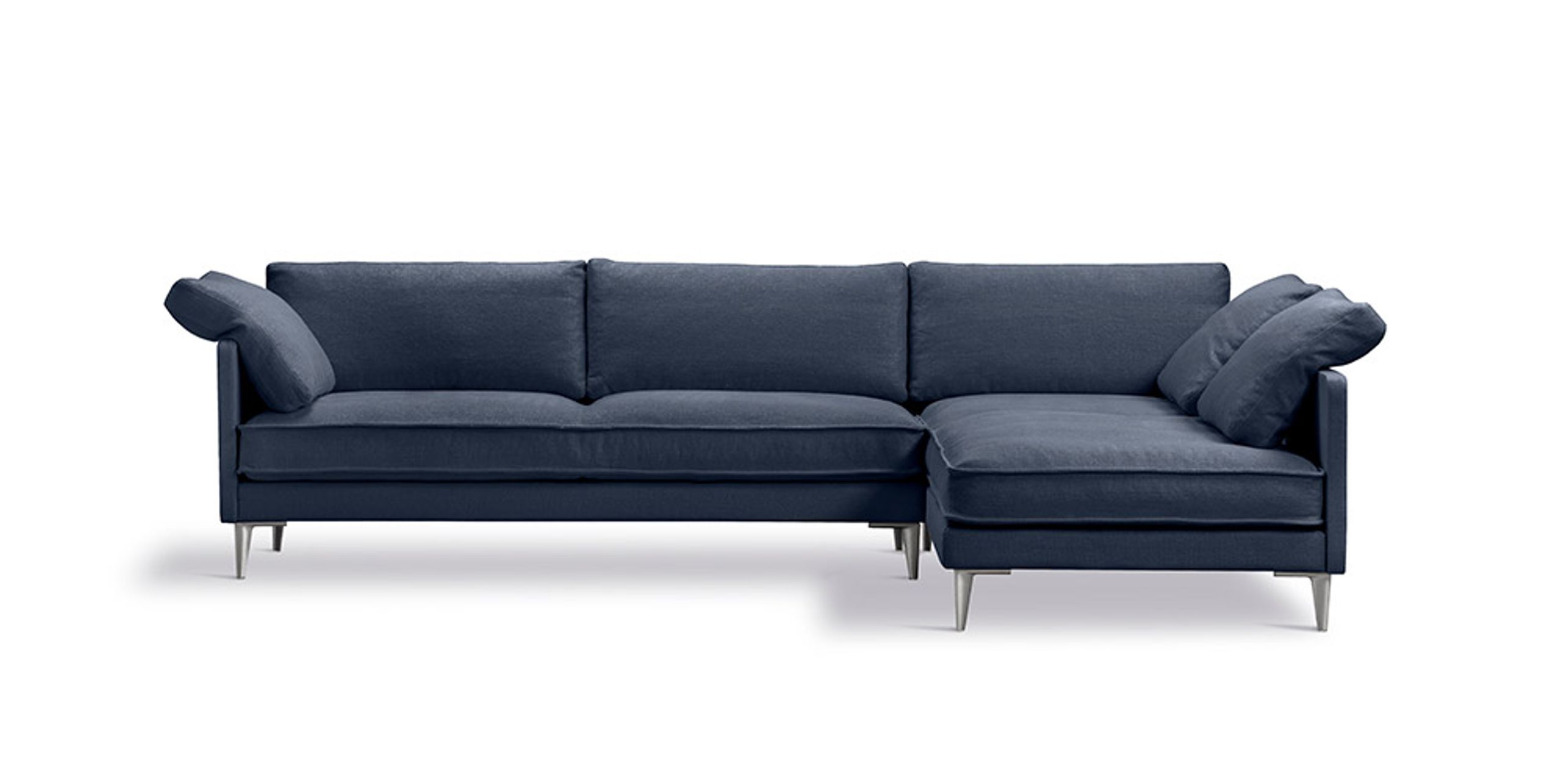 Fredericia Furniture - Couch - EJ295 Chaise Sofa 2945 by Erik Jørgensen Studio - Anta 888/Chrome
