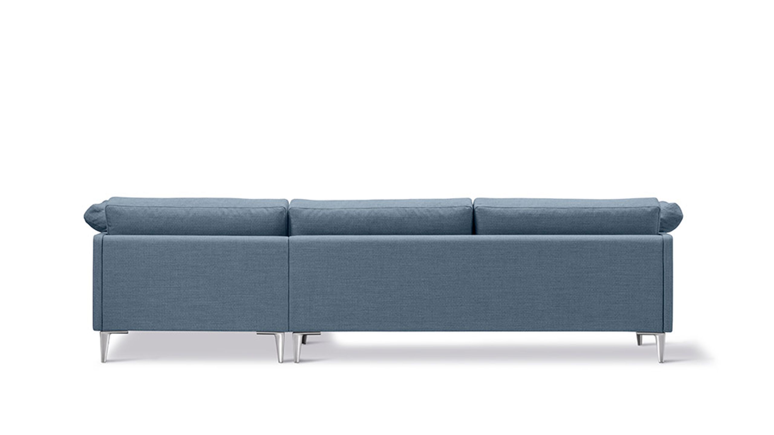 Fredericia Furniture - Couch - EJ295 Chaise Sofa 2945 by Erik Jørgensen Studio - Foss 722/Chrome