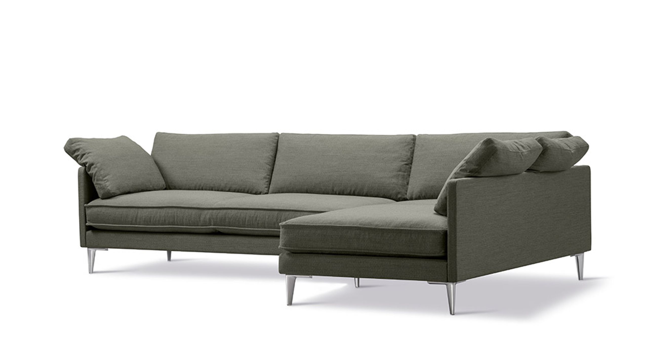 Fredericia Furniture - Soffa - EJ295 Chaise Sofa 2945 by Erik Jørgensen Studio - Foss 952/Chrome