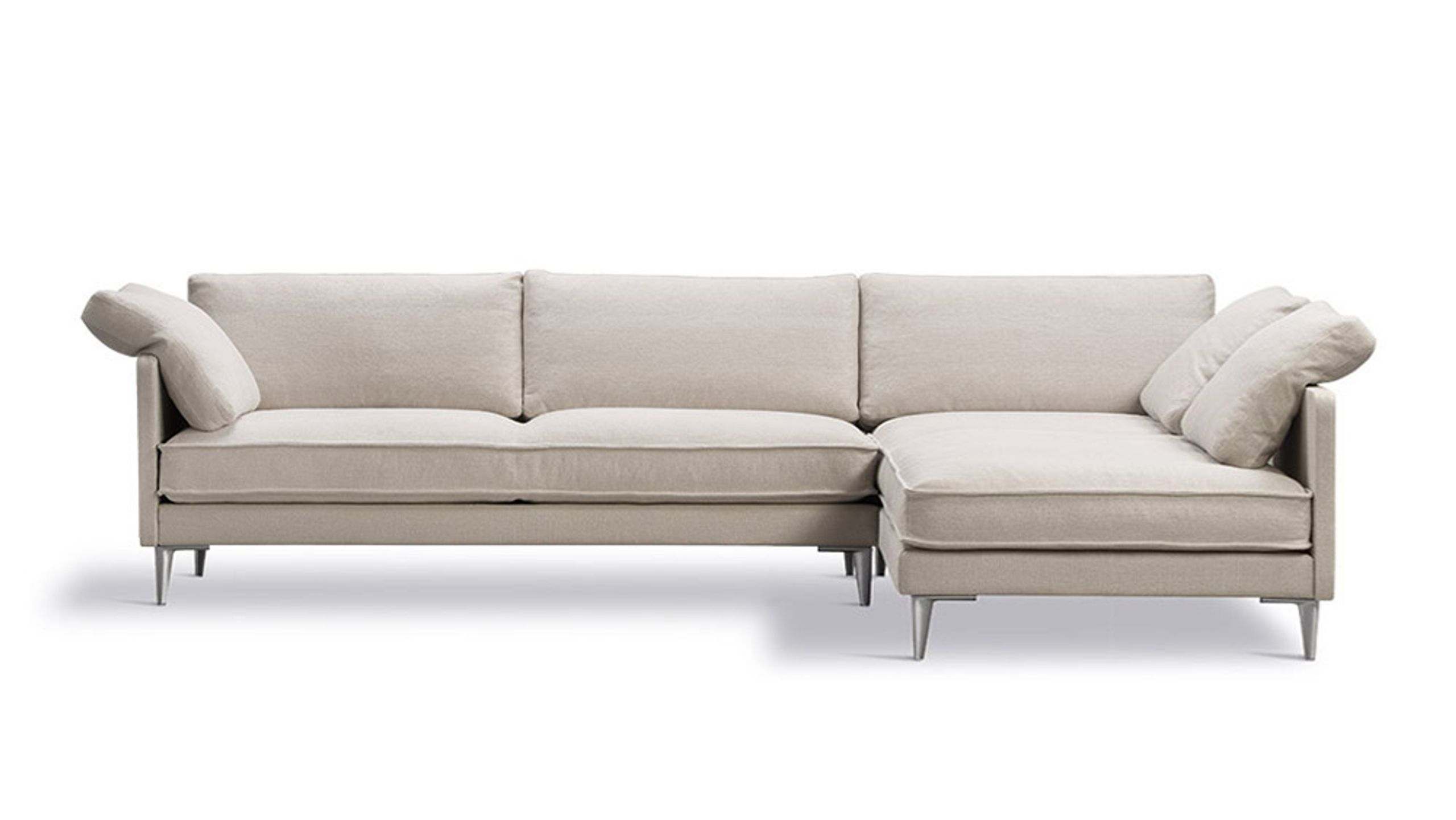 Fredericia Furniture - Sofa - EJ295 Chaise Sofa 2955 by Erik Jørgensen Studio - Anta 214/Chrome