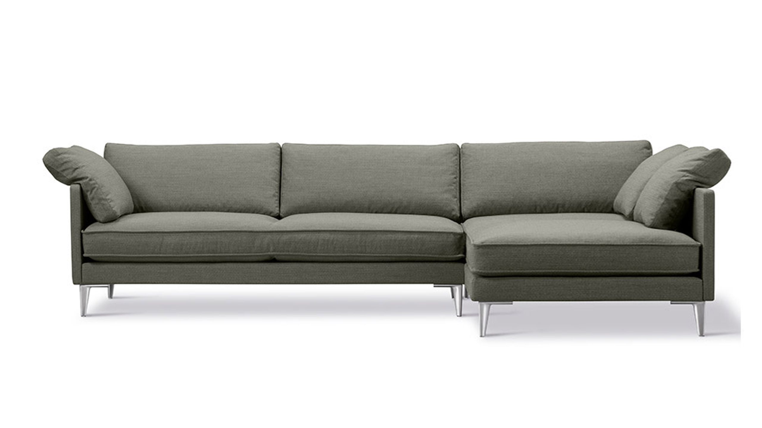 Fredericia Furniture - Couch - EJ295 Chaise Sofa 2955 by Erik Jørgensen Studio - Foss 952/Chrome