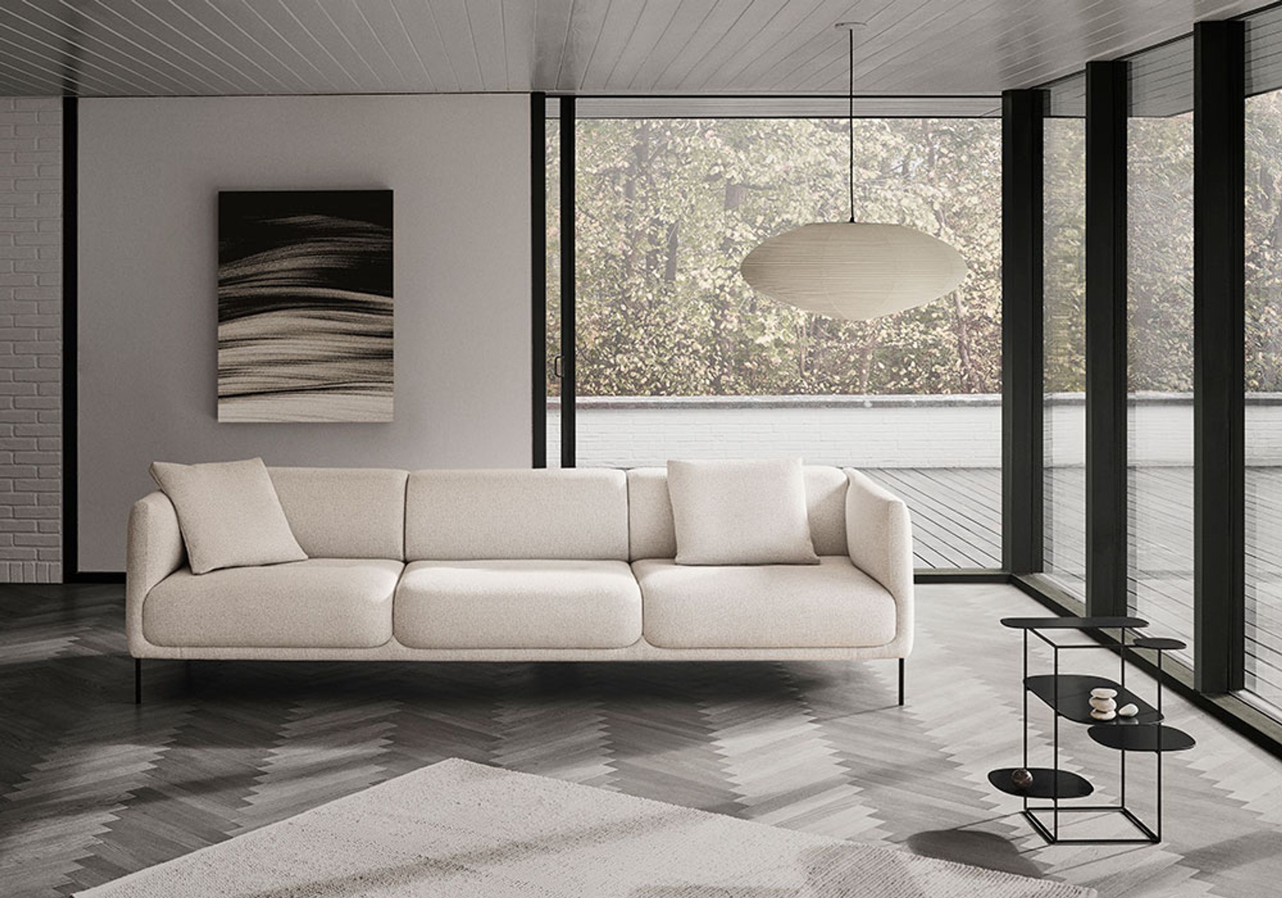 Fredericia Furniture - Sofá - Konami Sofa 4952 by Damian Williamson - Carlotto 200 / Black