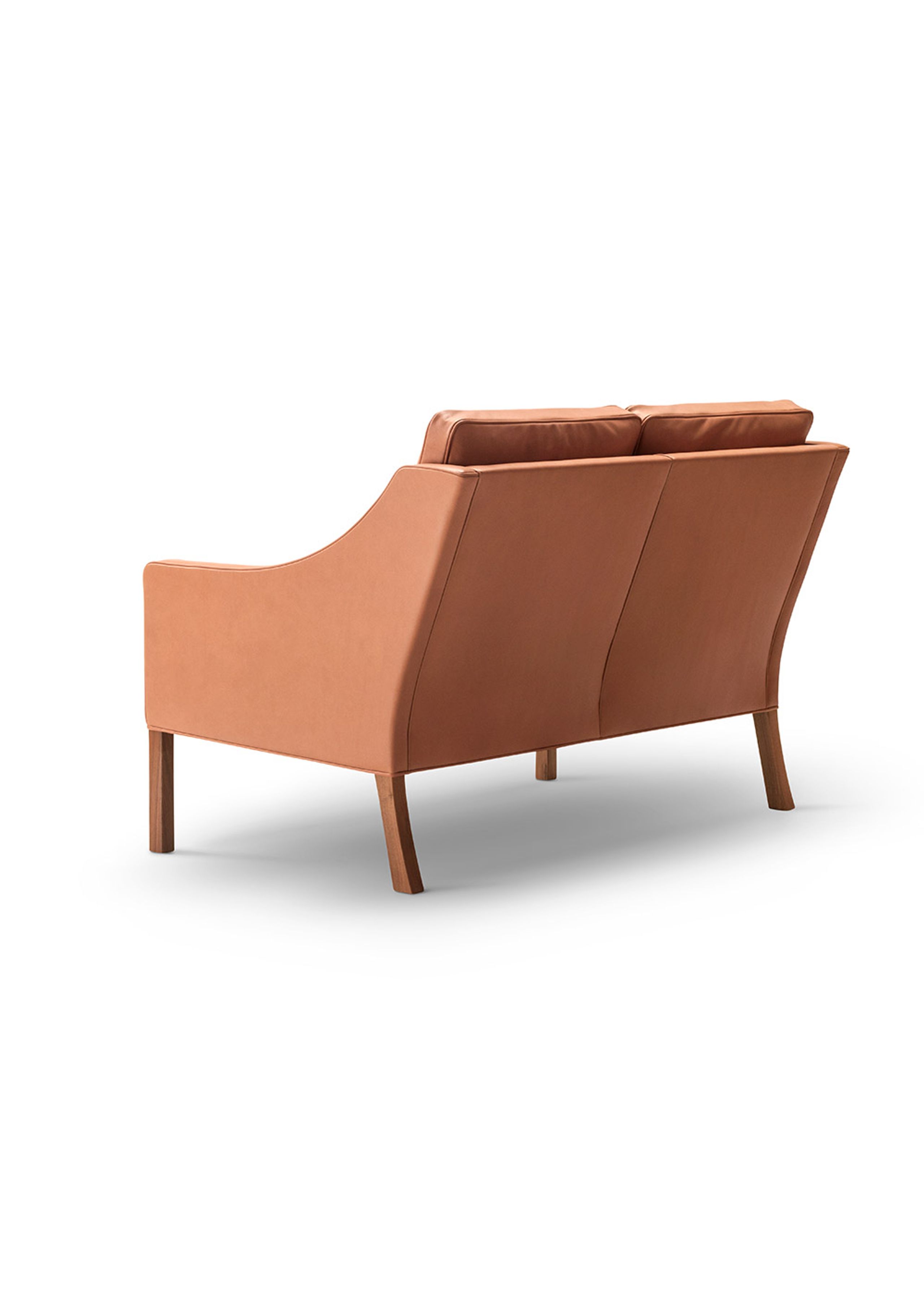 Fredericia Furniture - Sofa - Mogensen 2208 2-Seater Sofa 2208 by Børge Mogensen - Max 95 Cognac / Oiled Walnut