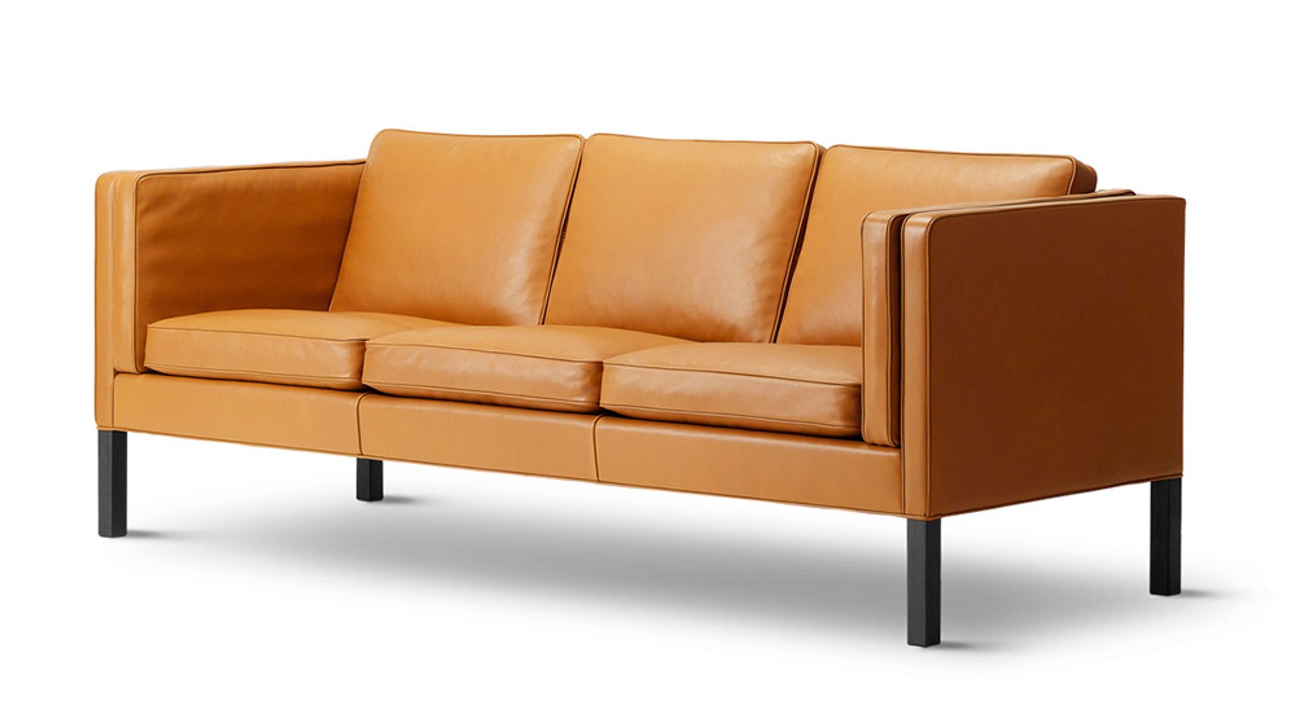 Fredericia Furniture - Sofa - Mogensen Sofa 2333 by Børge Mogensen - Max 91 Nutshell / Black Lacquered Oak