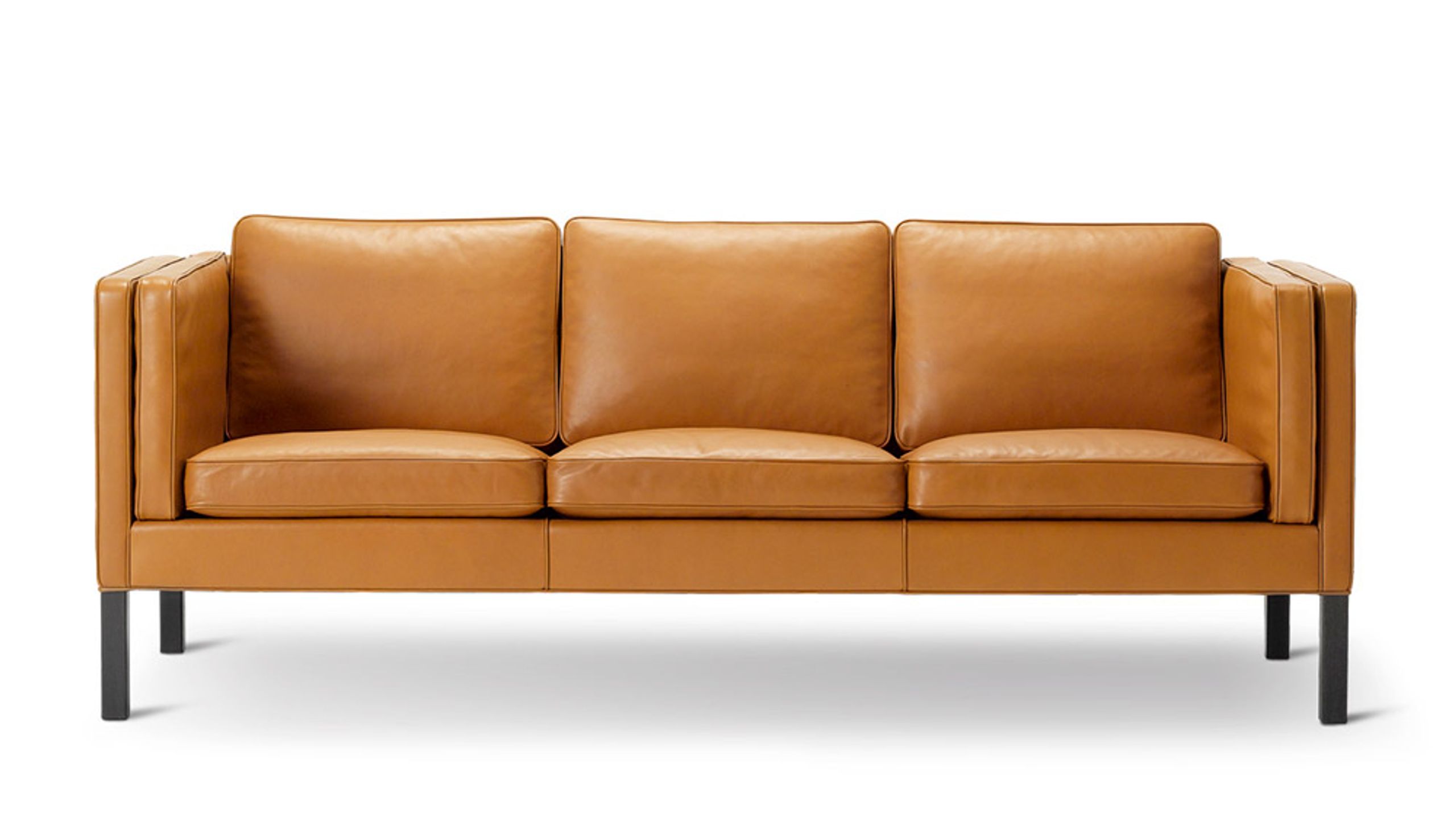 Fredericia Furniture - Sofa - Mogensen Sofa 2333 by Børge Mogensen - Max 91 Nutshell / Black Lacquered Oak