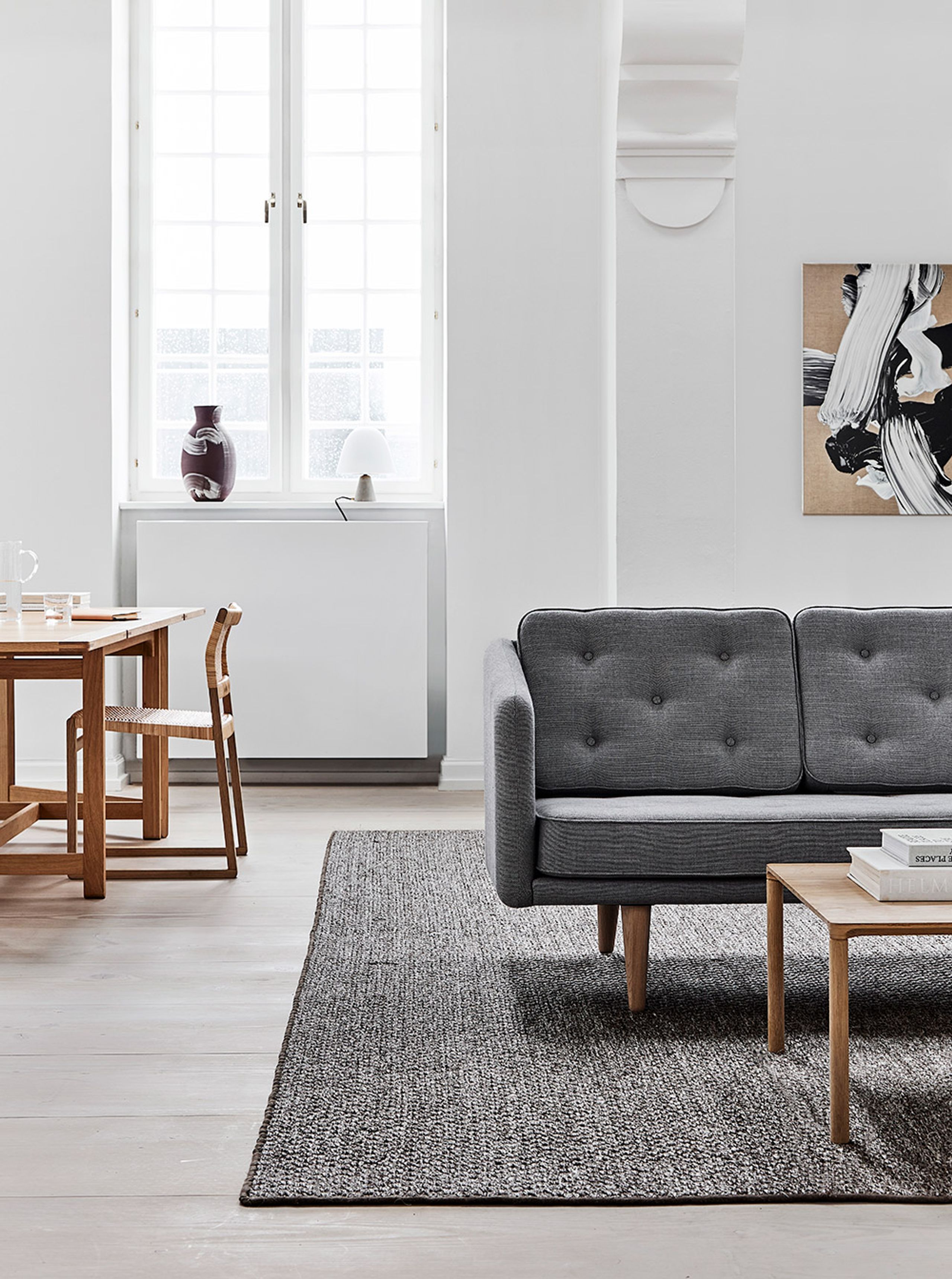 Fredericia Furniture - Pohovka pro 2 osoby - No. 1 Sofa 2002 by Børge Mogensen - Sunniva 783 / Soaped Oak