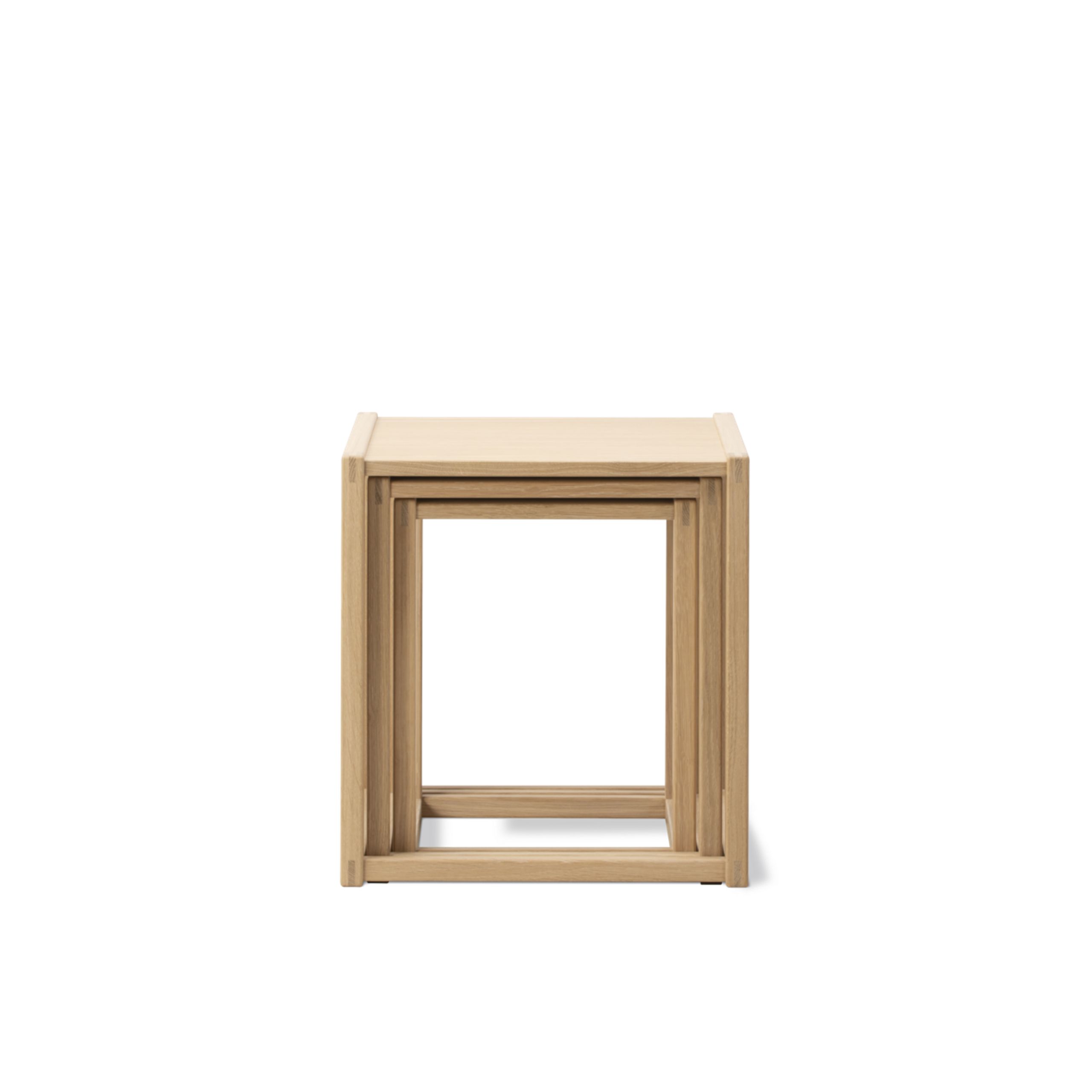 Fredericia Furniture - Sofabord - BM375 Nesting Tables / By Børge Mogensen - Oak Light Oil