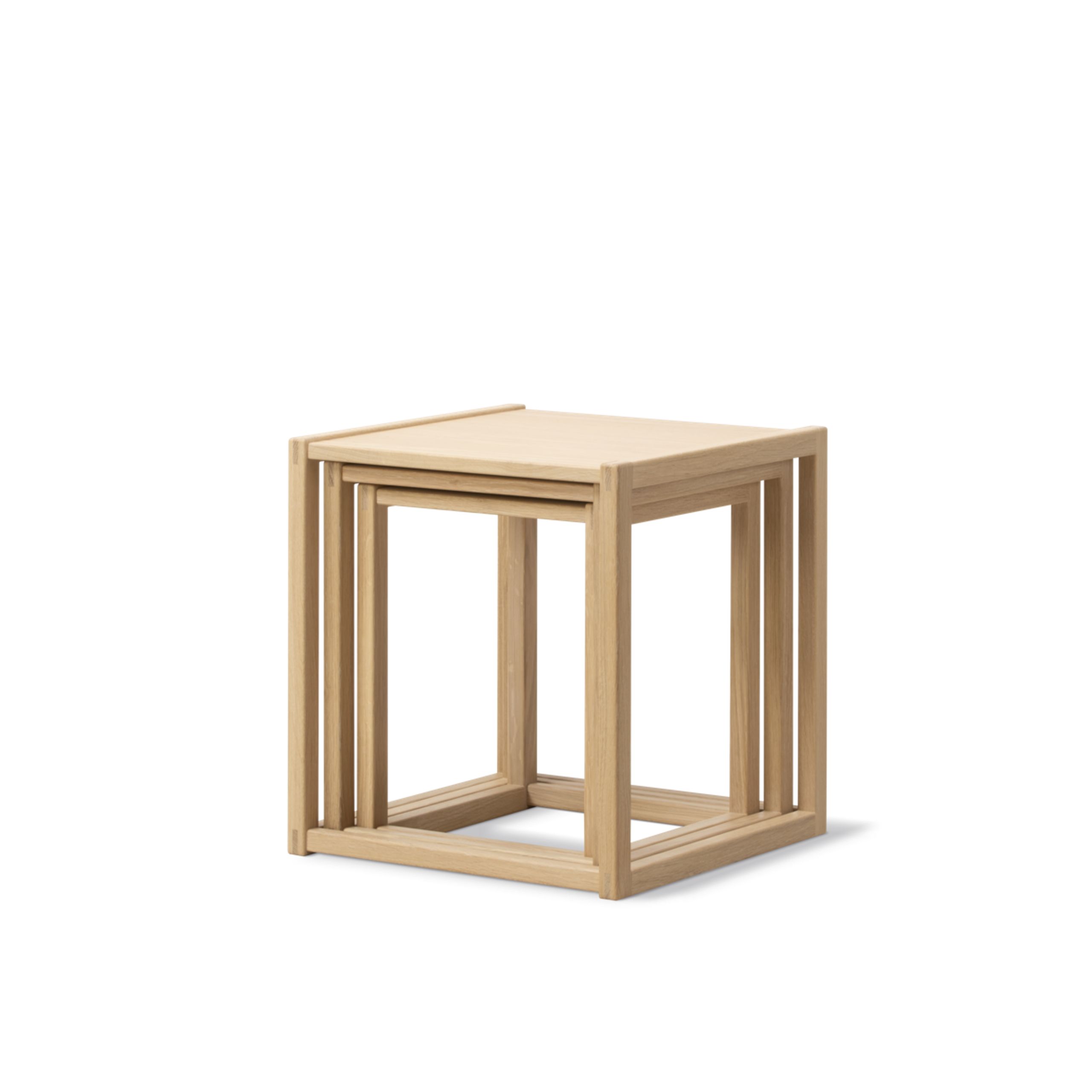Fredericia Furniture - Sofabord - BM375 Nesting Tables / By Børge Mogensen - Oak Light Oil