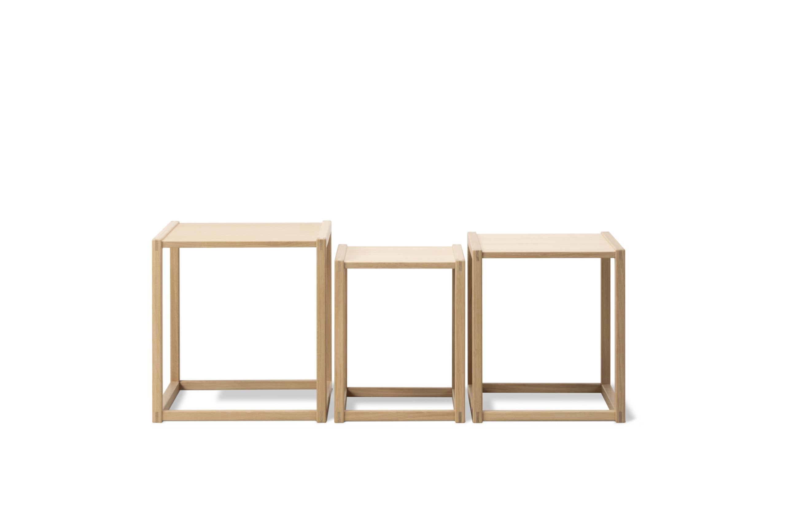Fredericia Furniture - Sofabord - BM375 Nesting Tables / By Børge Mogensen - Oak Light Oil