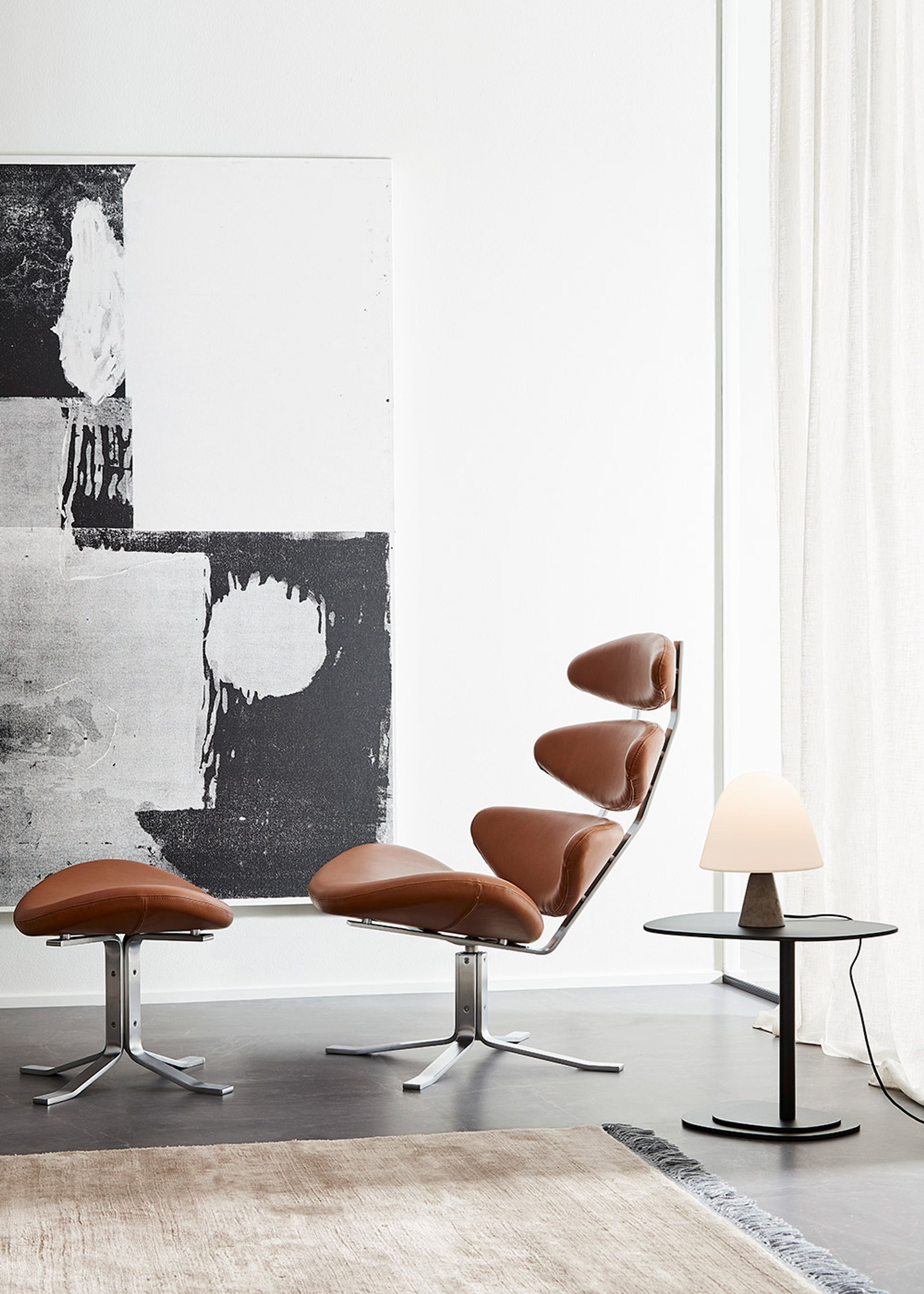 Fredericia Furniture - Sofabord - Insula Picolo Table 5198 by Ernst & Jensen - Low - Black Lacquered Aluminium