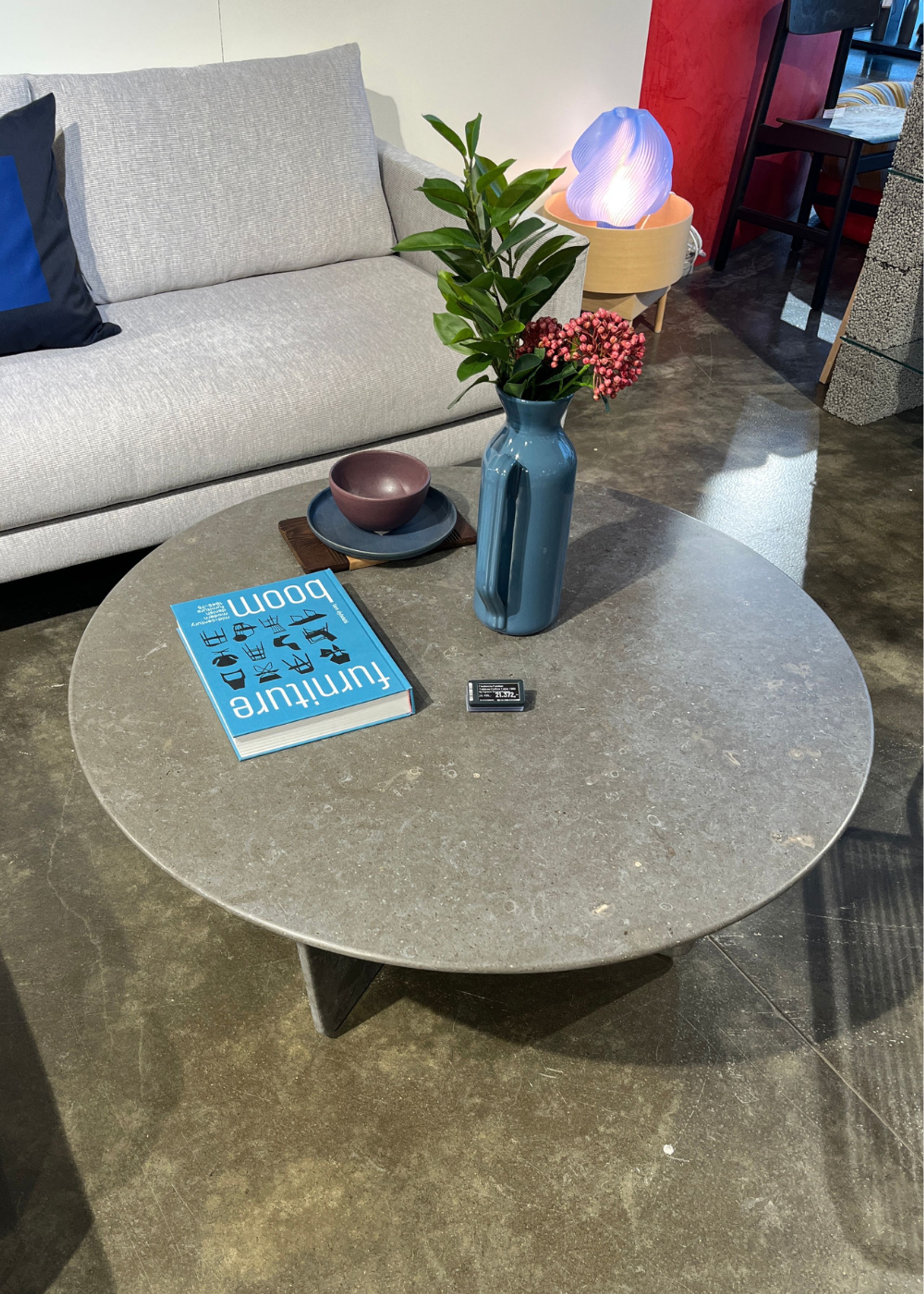 Fredericia Furniture - Coffee table - Tableau Coffee Table 1960 by Space Copenhagen - Dark Atlantico Limestone - Showroom Model