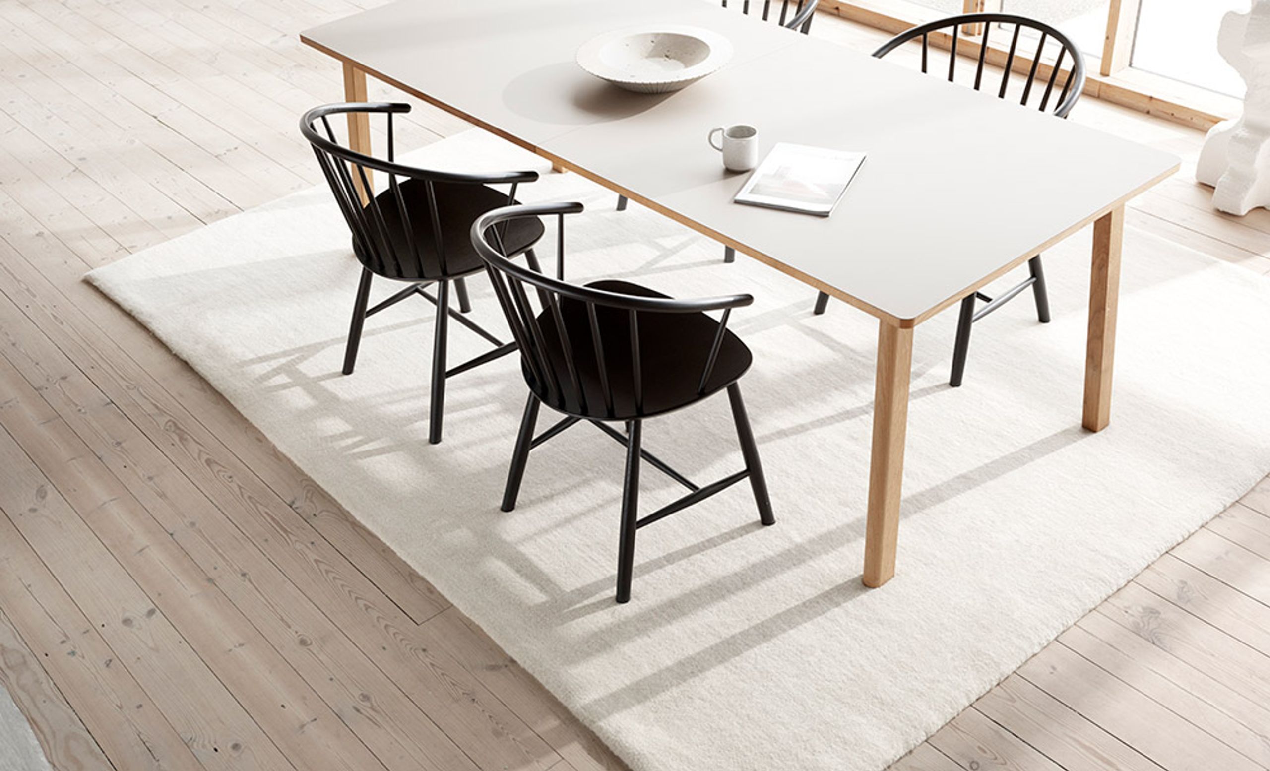 Fredericia Furniture - Dining Table - Ana Table 6490 by Arde - Soaped Oak / Almond