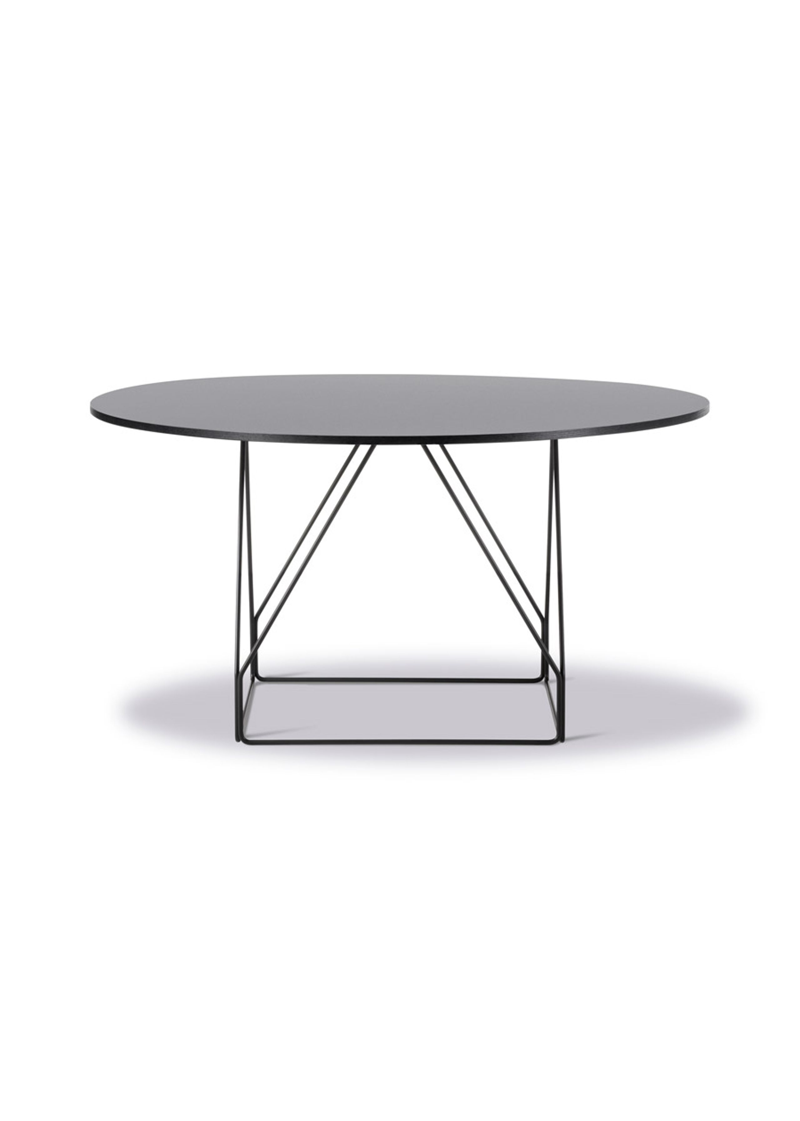 Fredericia Furniture - Table à manger - JG Table 6568 by Jørgen Gammelgaard - Black Linoleum w/Black Oak / Black Powder Coated Steel