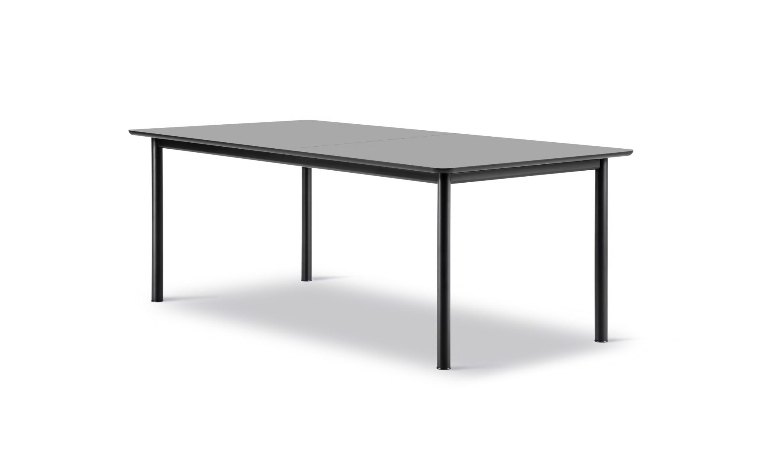 Fredericia Furniture - Dining Table - Plan Table Extendable 6632 / By Edward Barber & Jay Osgerby - Nano Laminate Black / Black