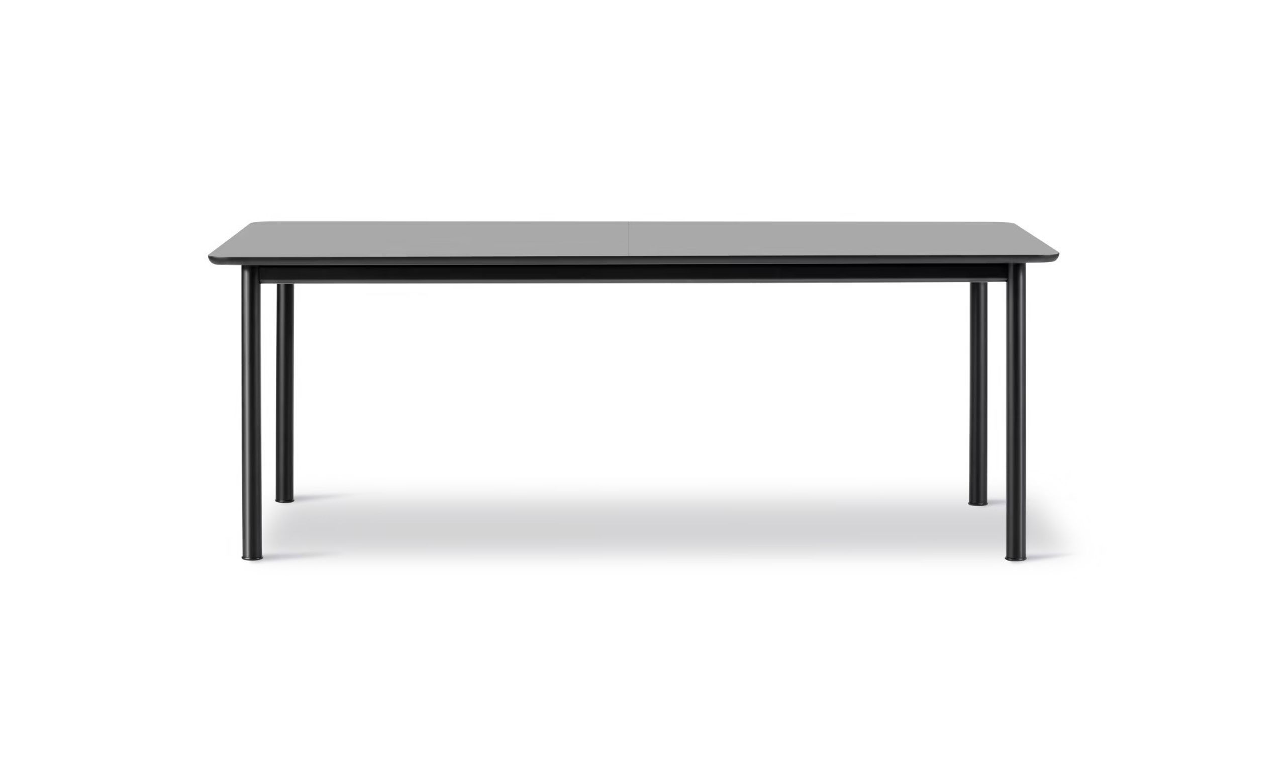 Fredericia Furniture - Dining Table - Plan Table Extendable 6632 / By Edward Barber & Jay Osgerby - Nano Laminate Black / Black