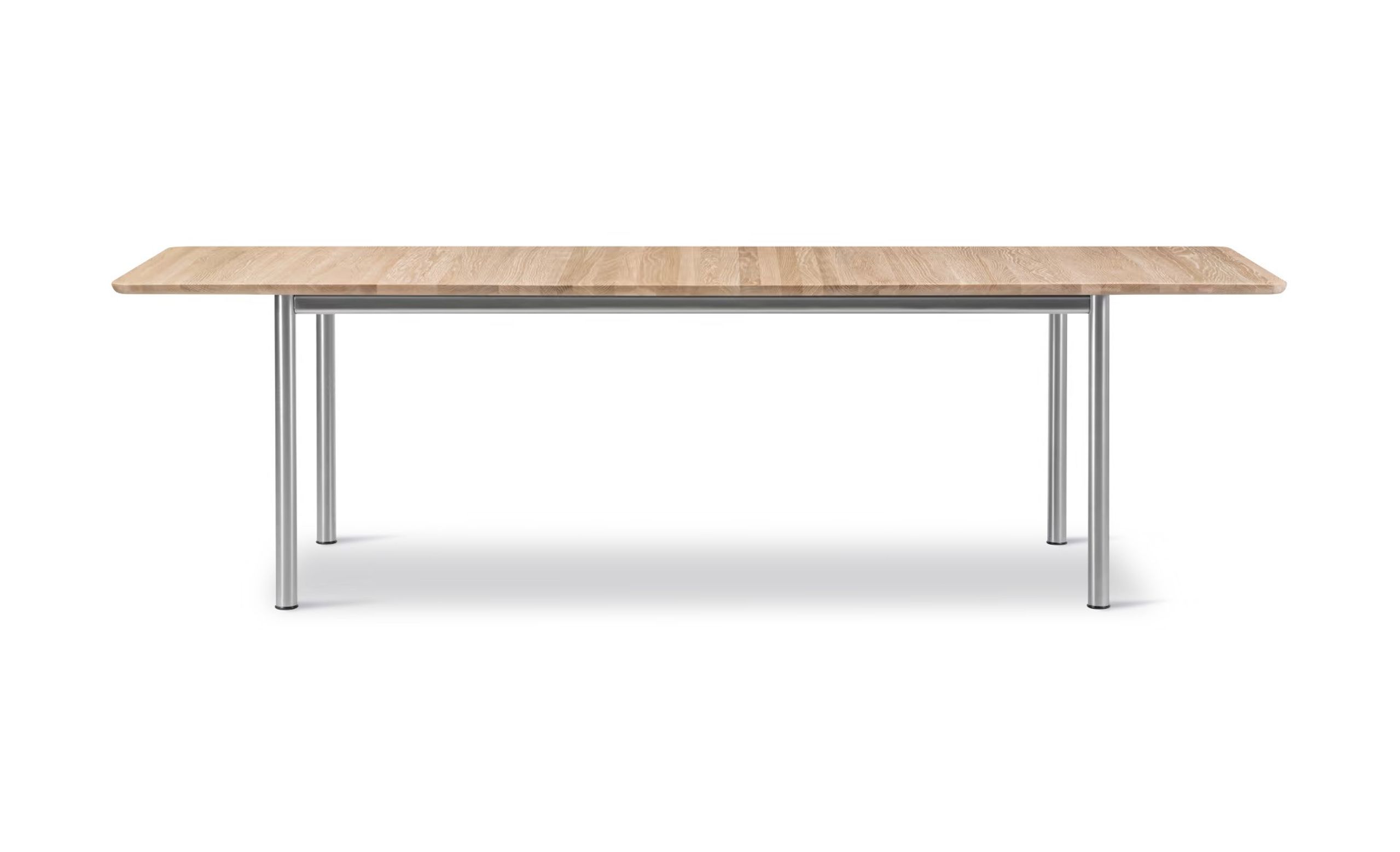 Fredericia Furniture - Esstisch - Plan Table Extendable 6632 / By Edward Barber & Jay Osgerby - Oak Light Oil / Brushed Steel