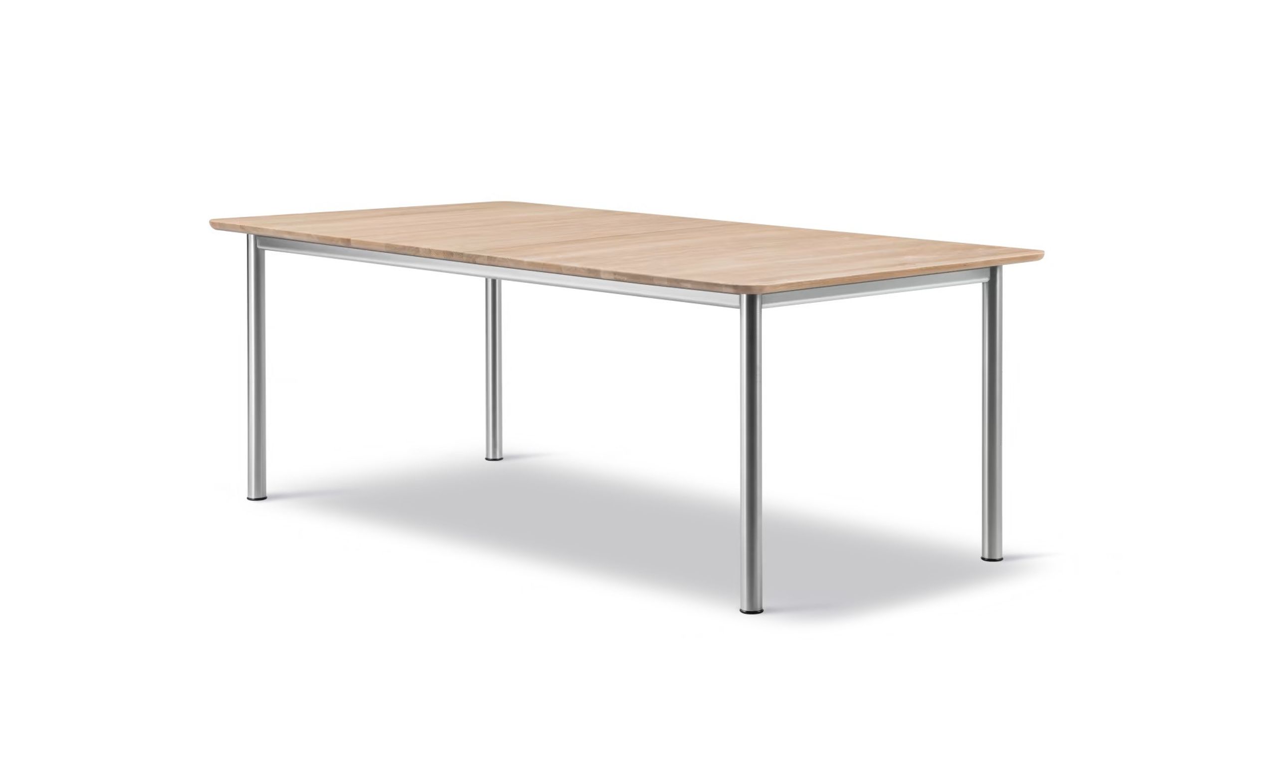 Fredericia Furniture - Esstisch - Plan Table Extendable 6632 / By Edward Barber & Jay Osgerby - Oak Light Oil / Brushed Steel